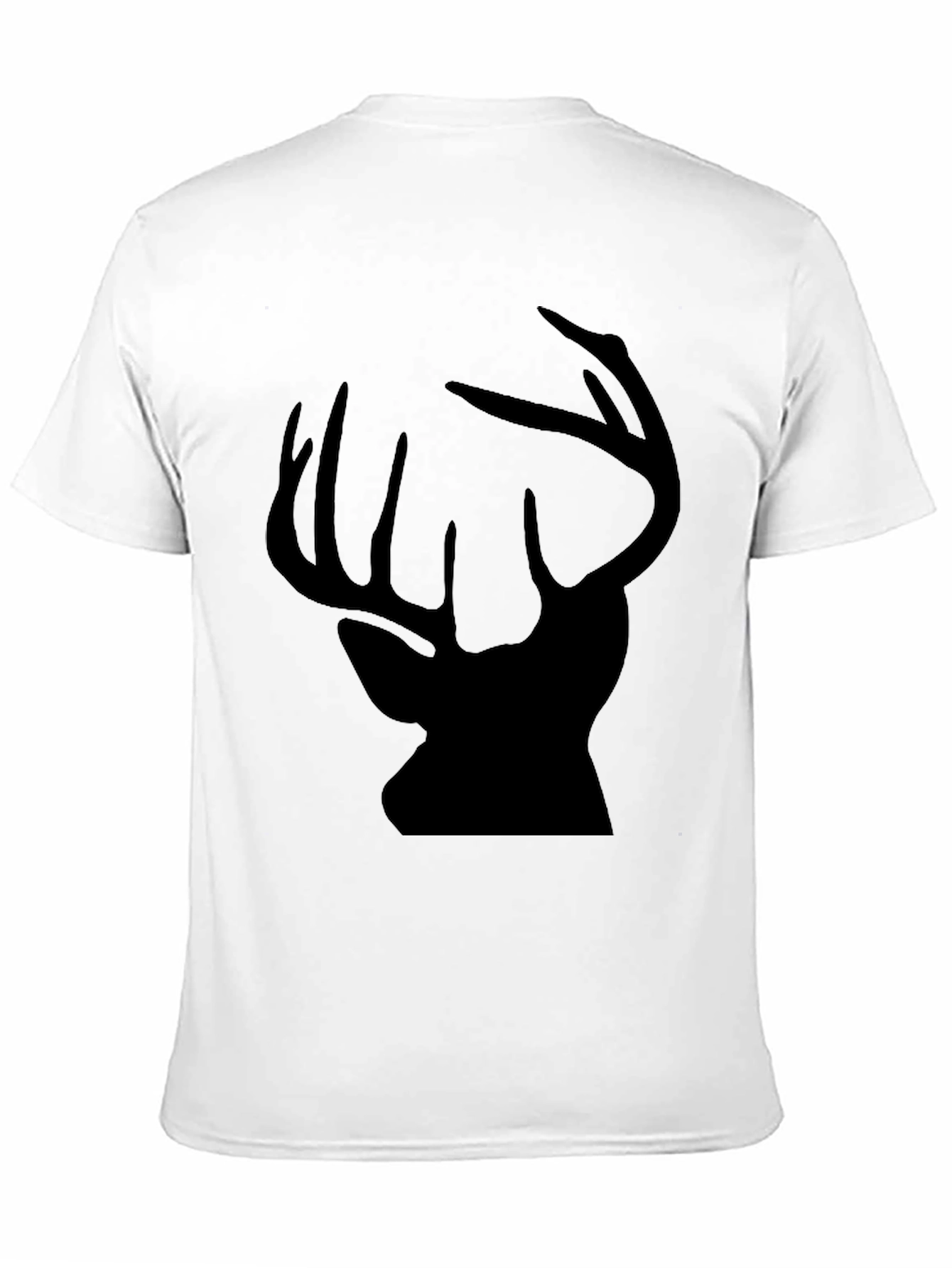 Black Deer Silhouette Graphic Tee for Men