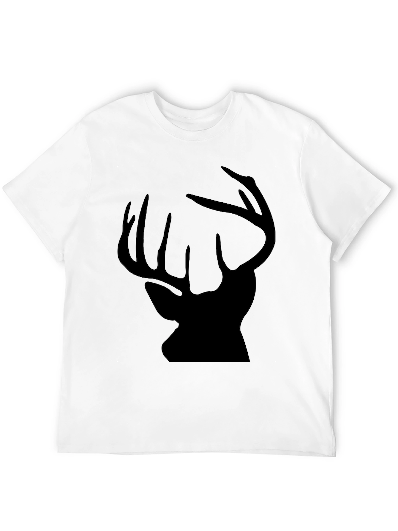 Black Deer Silhouette Graphic Tee for Men