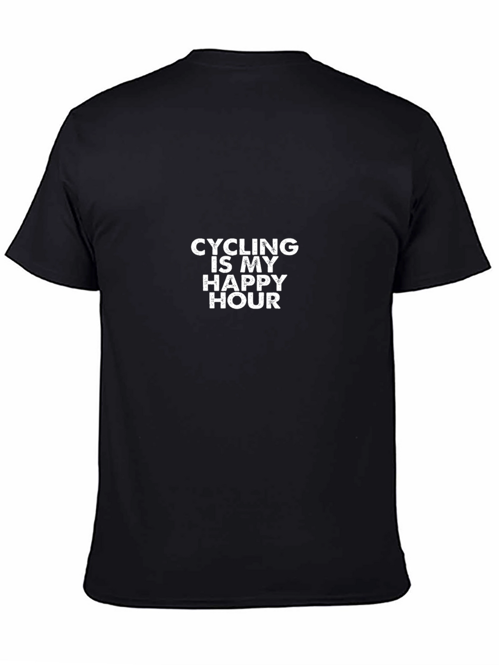 Cycling is My Happy Hour Black T-Shirt