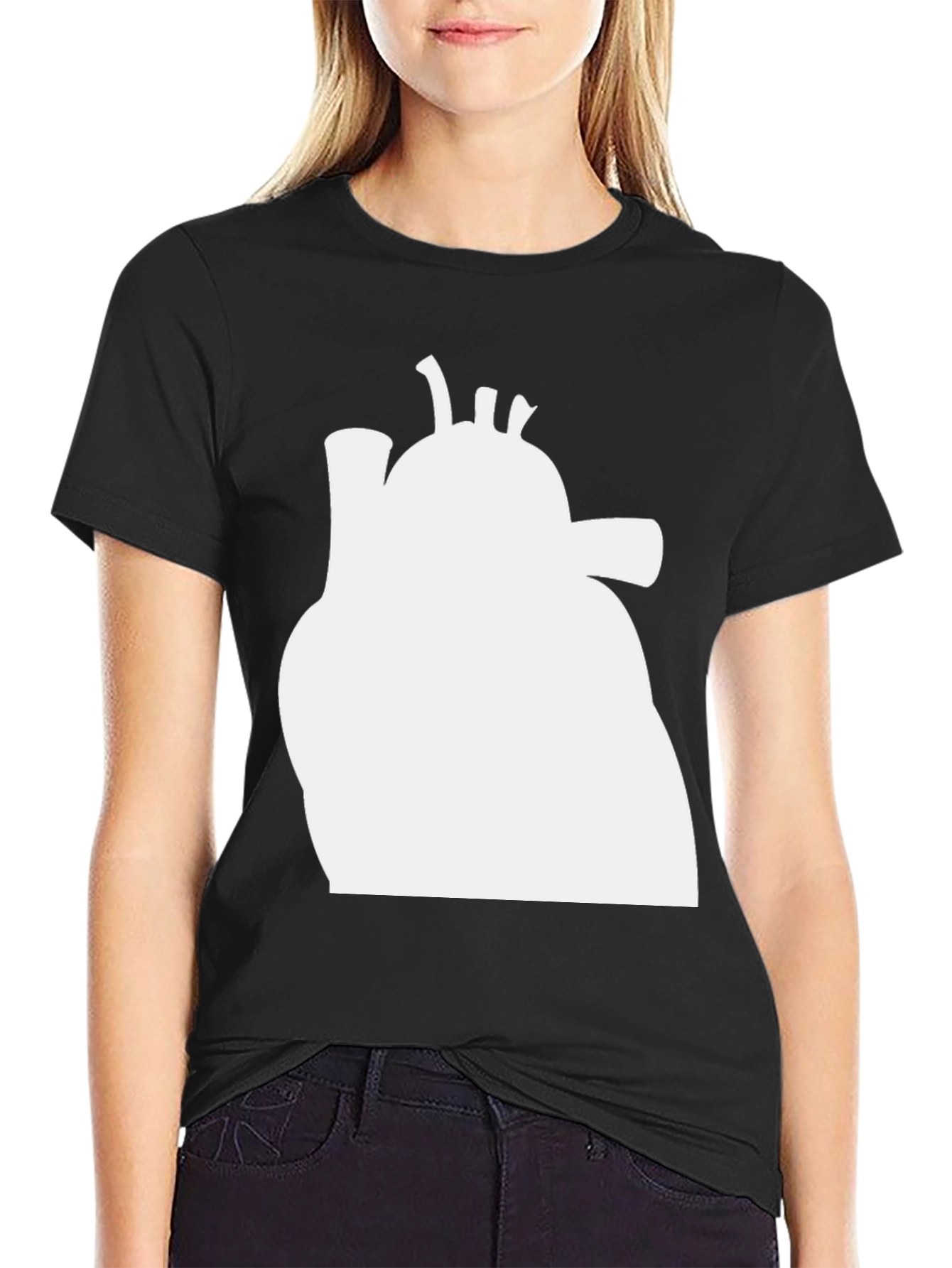 Anatomical Heart Graphic Tee - Black
