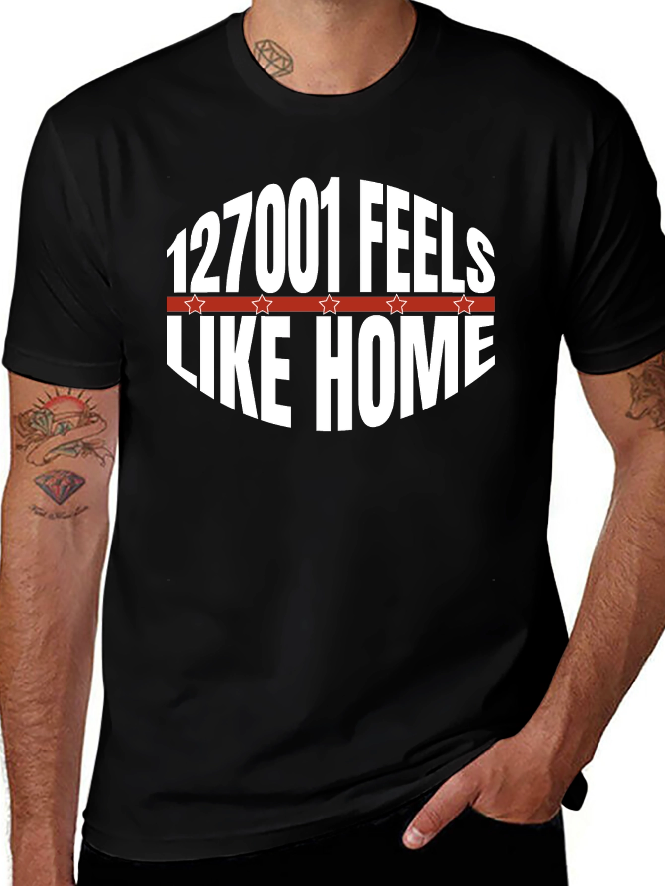 127001 Feels Like Home Graphic Tee - Black