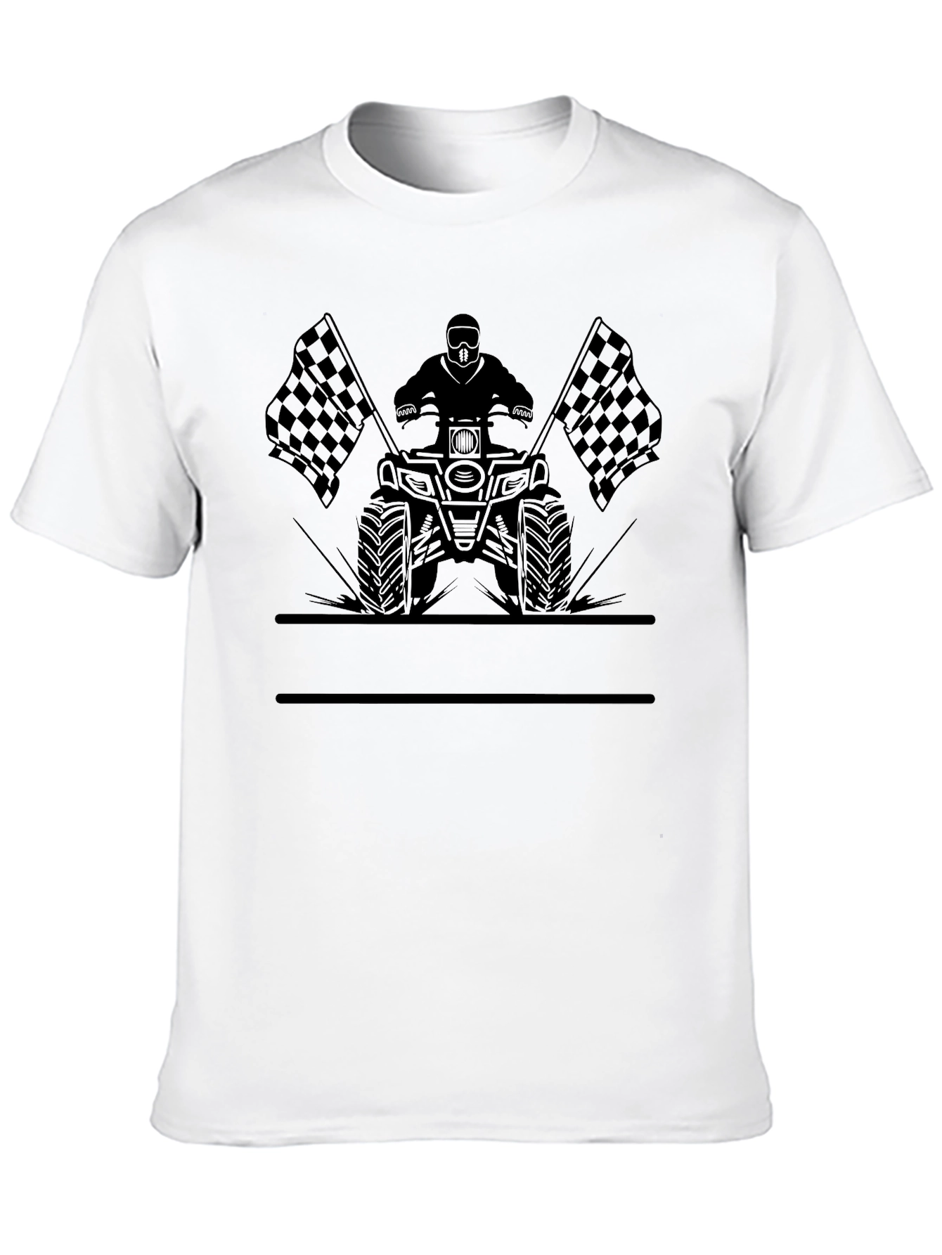 Black ATV Rider Graphic Tee - Dirt Bike T-Shirt