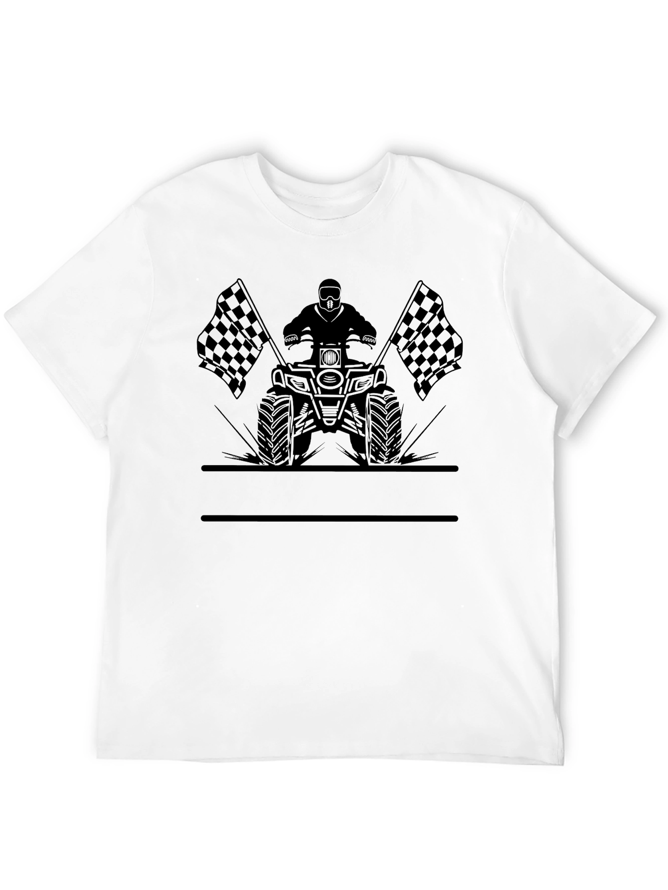 Black ATV Rider Graphic Tee - Dirt Bike T-Shirt