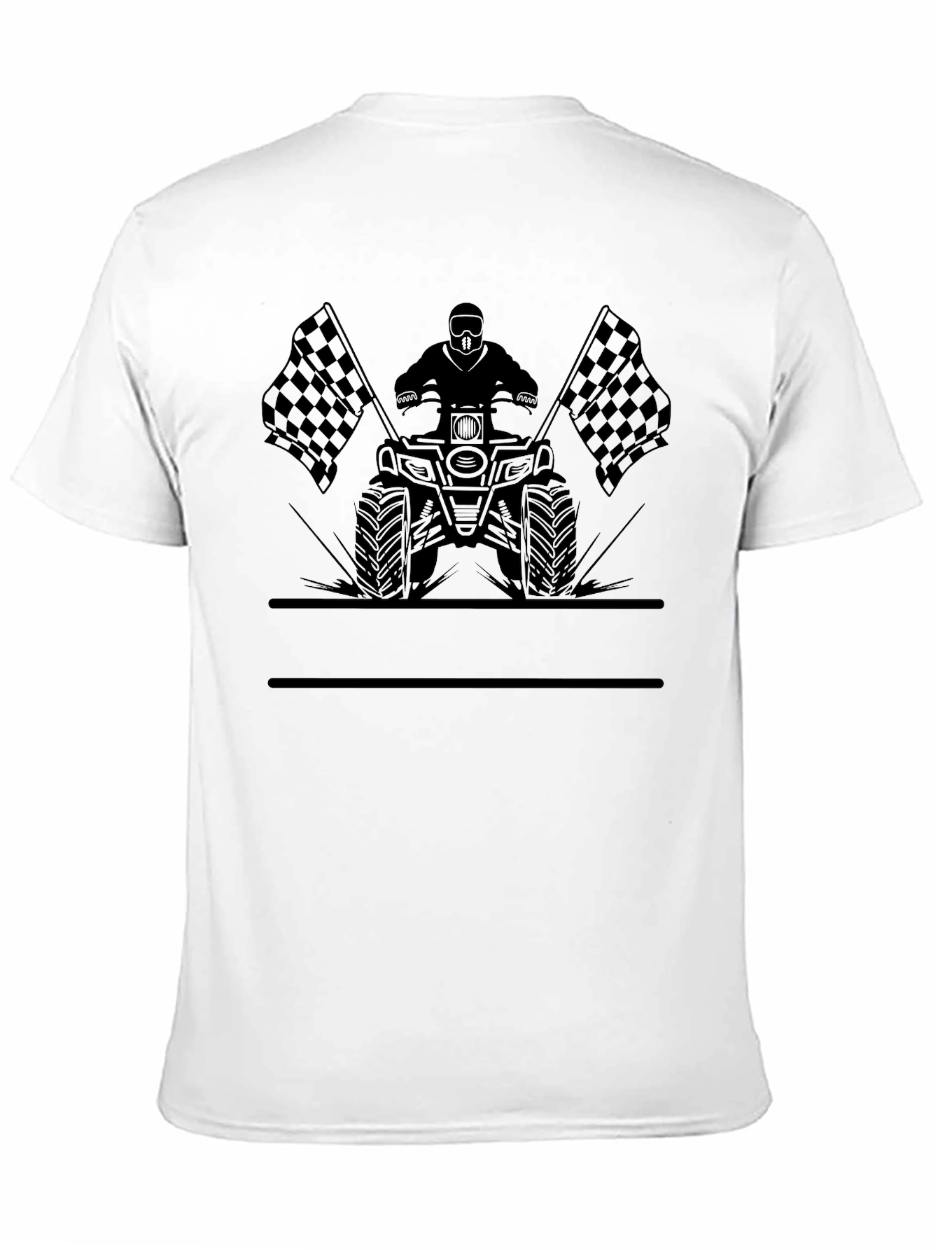 Black ATV Rider Graphic Tee - Dirt Bike T-Shirt