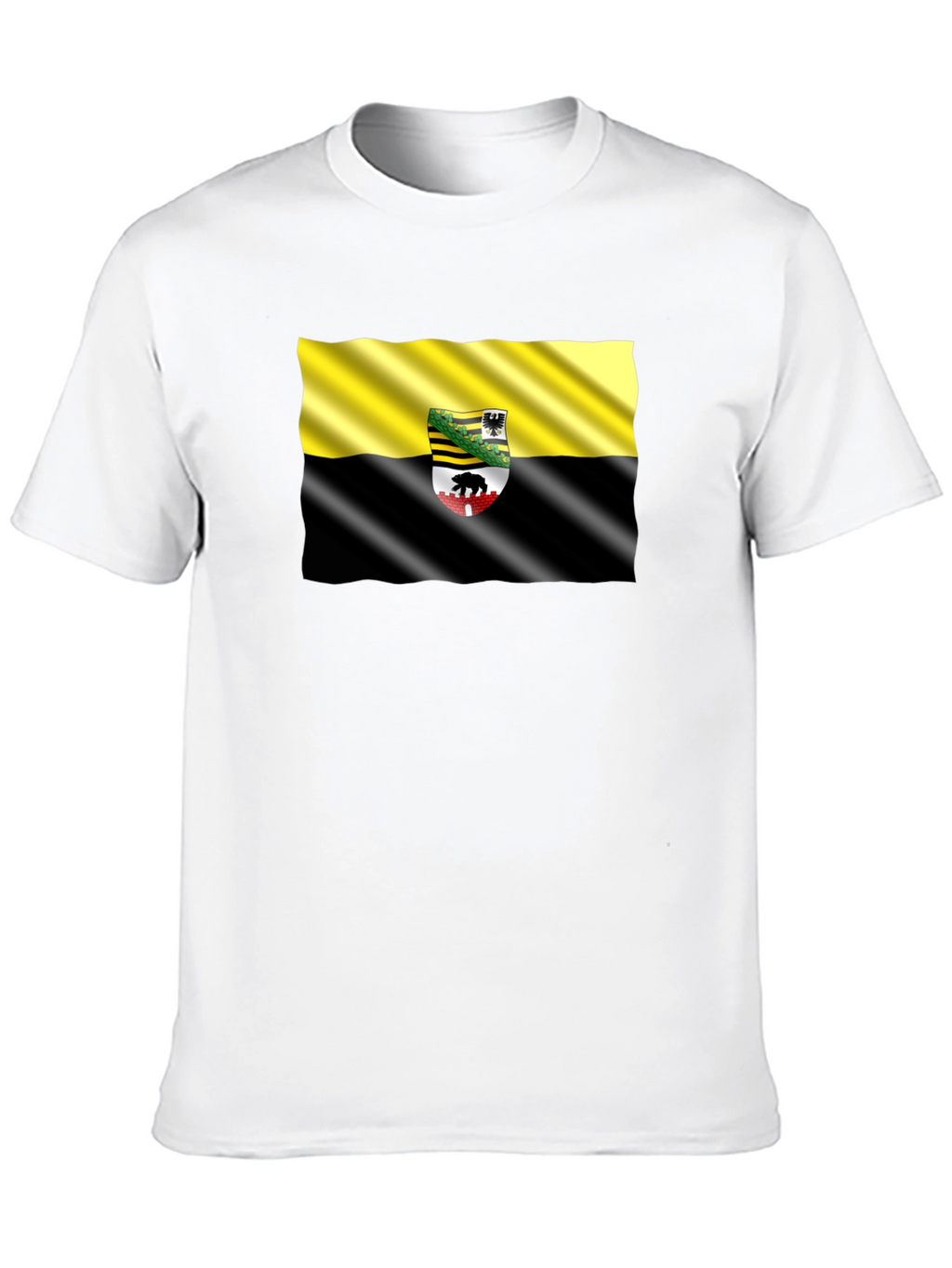 Anhalt-Bitterfeld Flag Black T-Shirt