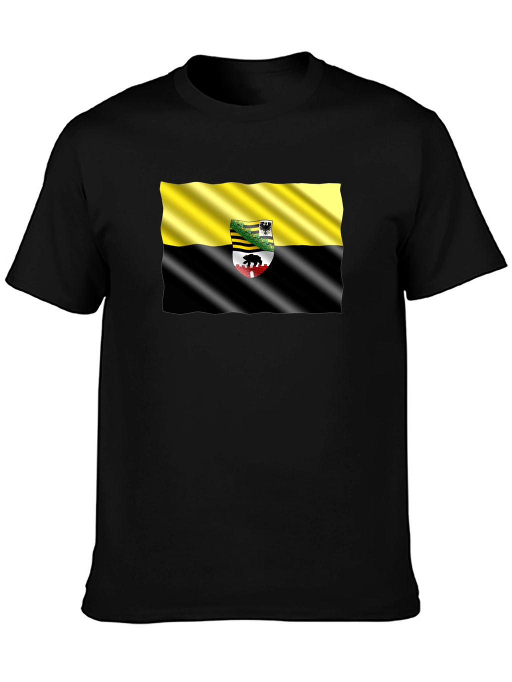 Anhalt-Bitterfeld Flag Black T-Shirt