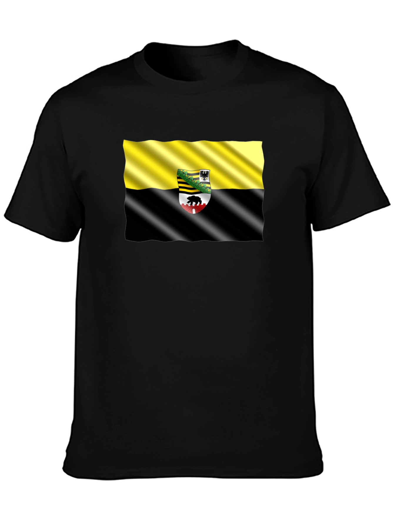 Anhalt-Bitterfeld Flag Black T-Shirt