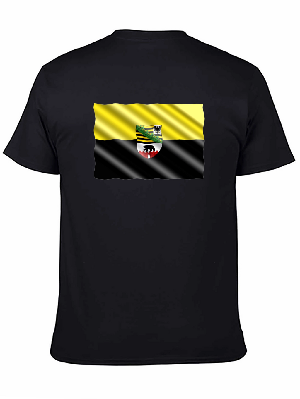 Anhalt-Bitterfeld Flag Black T-Shirt