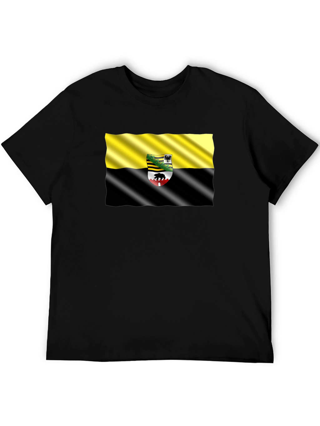 Anhalt-Bitterfeld Flag Black T-Shirt