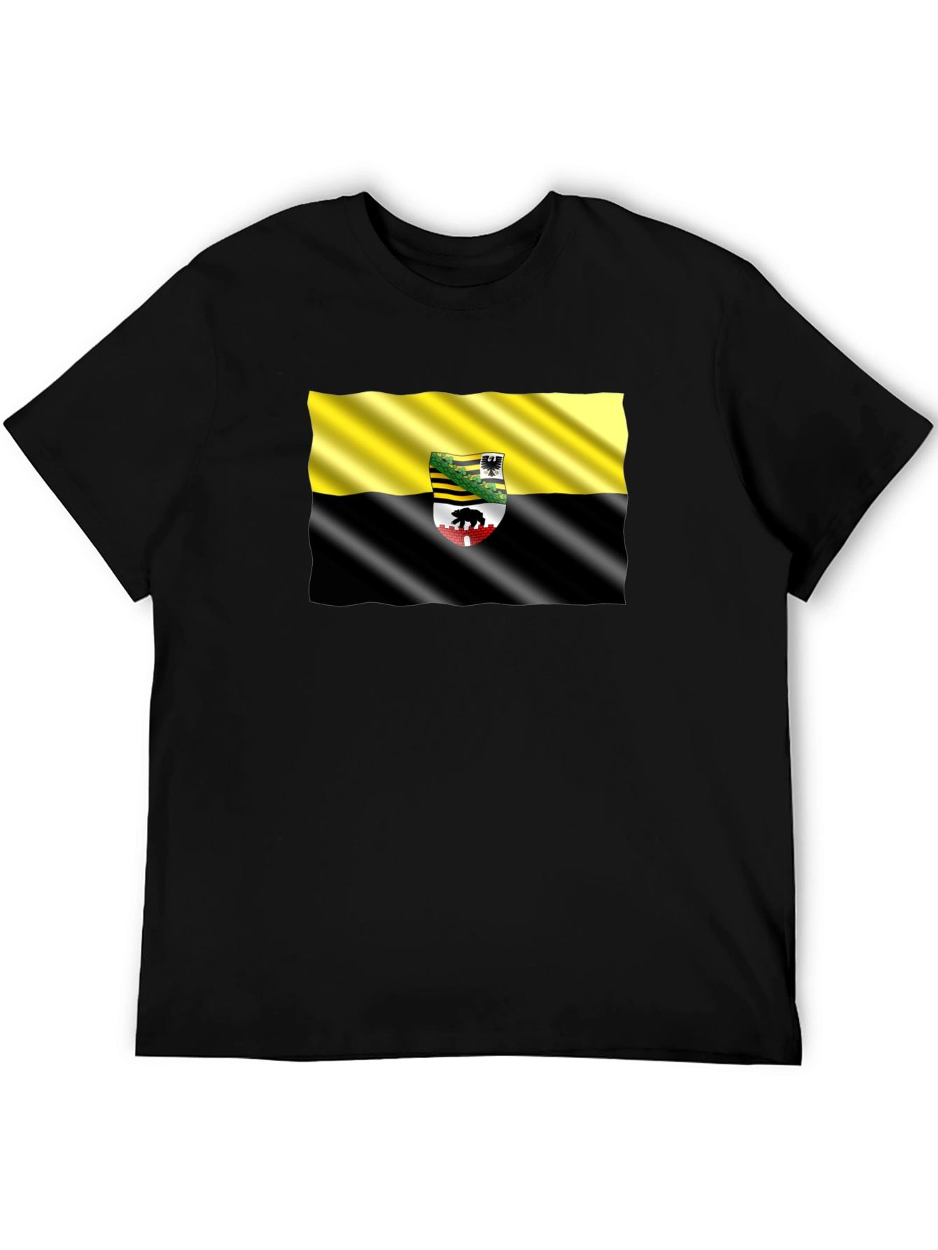 Anhalt-Bitterfeld Flag Black T-Shirt