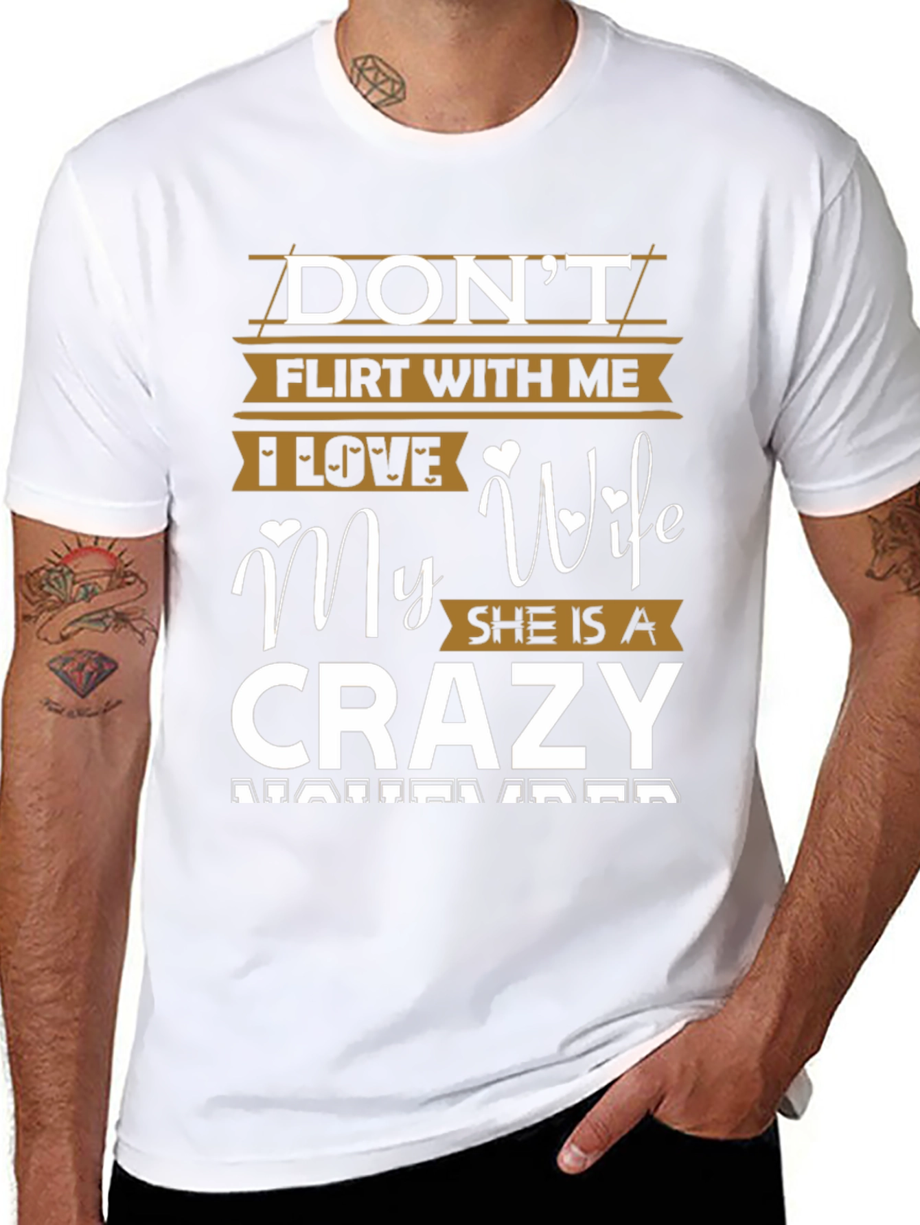 Dont Flirt with Me Crazy Wife Graphic Tee