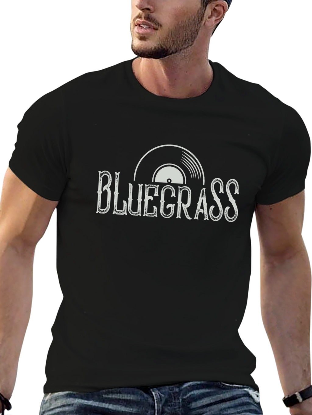 Bluegrass Record Black T-Shirt