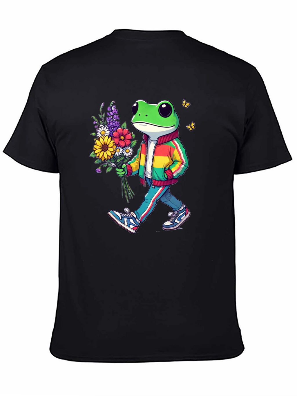 Frog with Flowers Graphic Tee