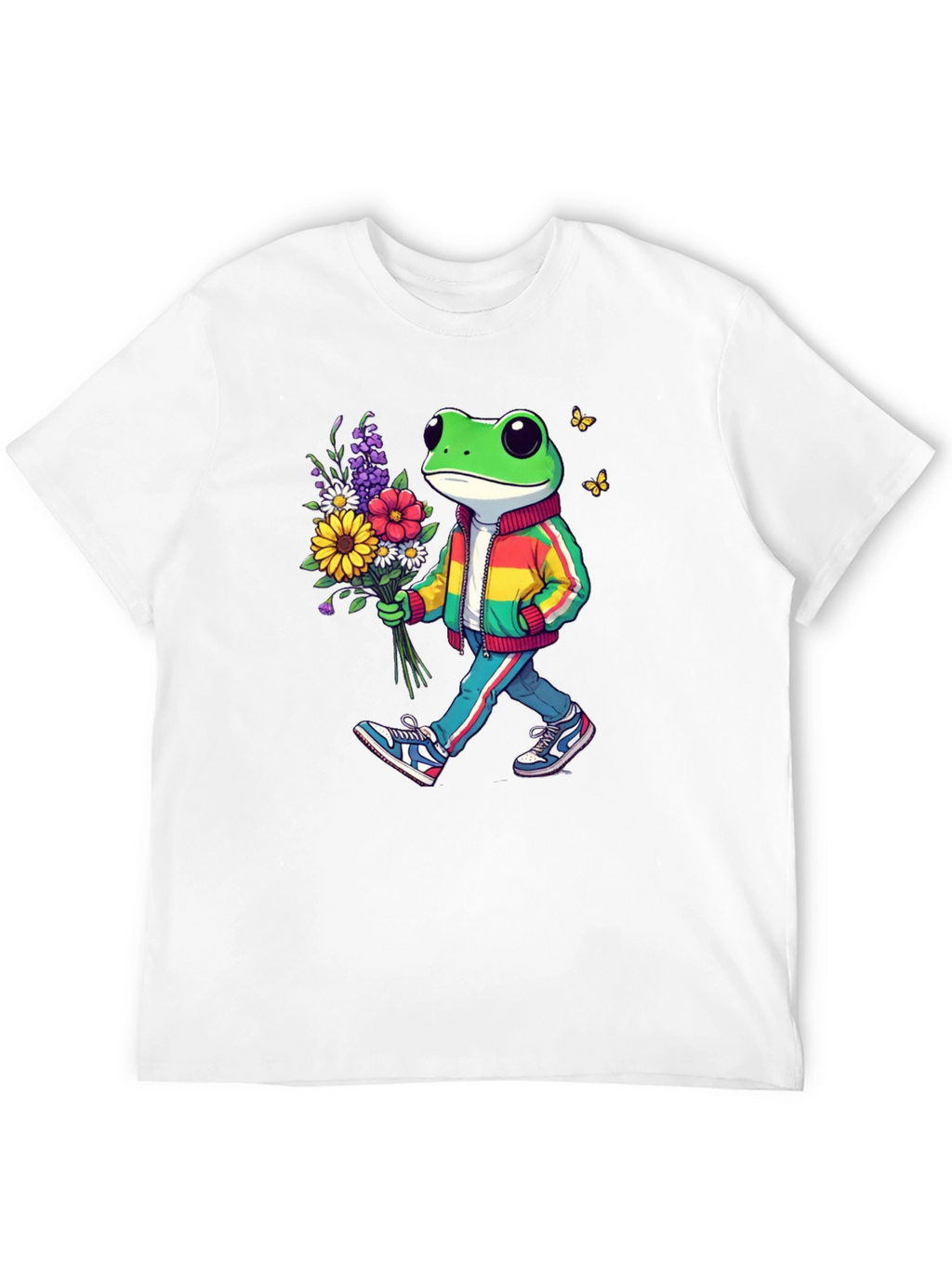 Frog with Flowers Graphic Tee