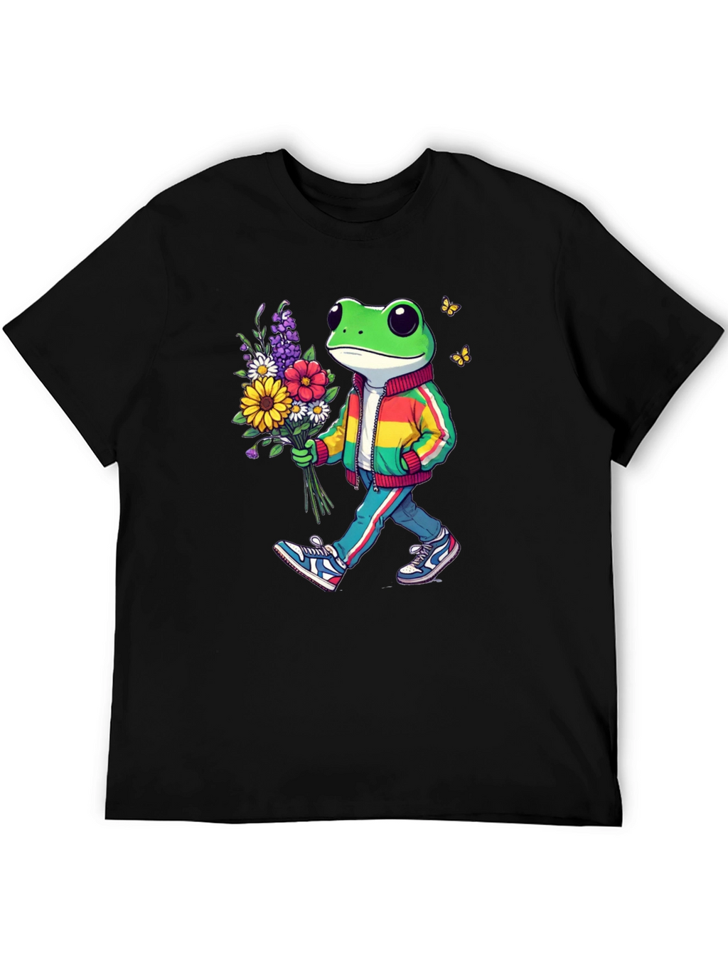 Frog with Flowers Graphic Tee