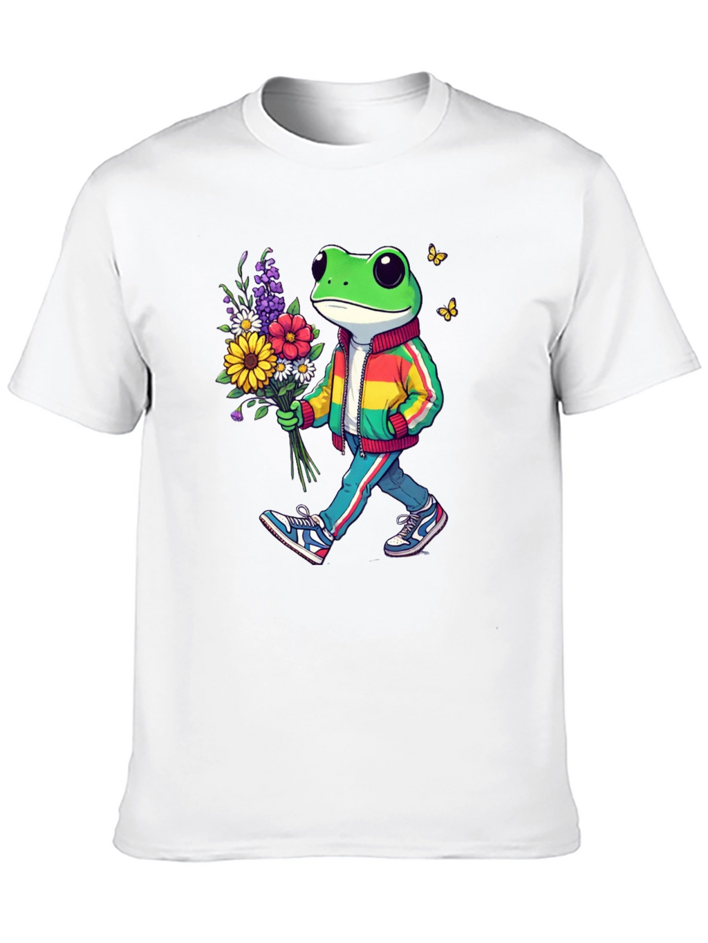 Frog with Flowers Graphic Tee