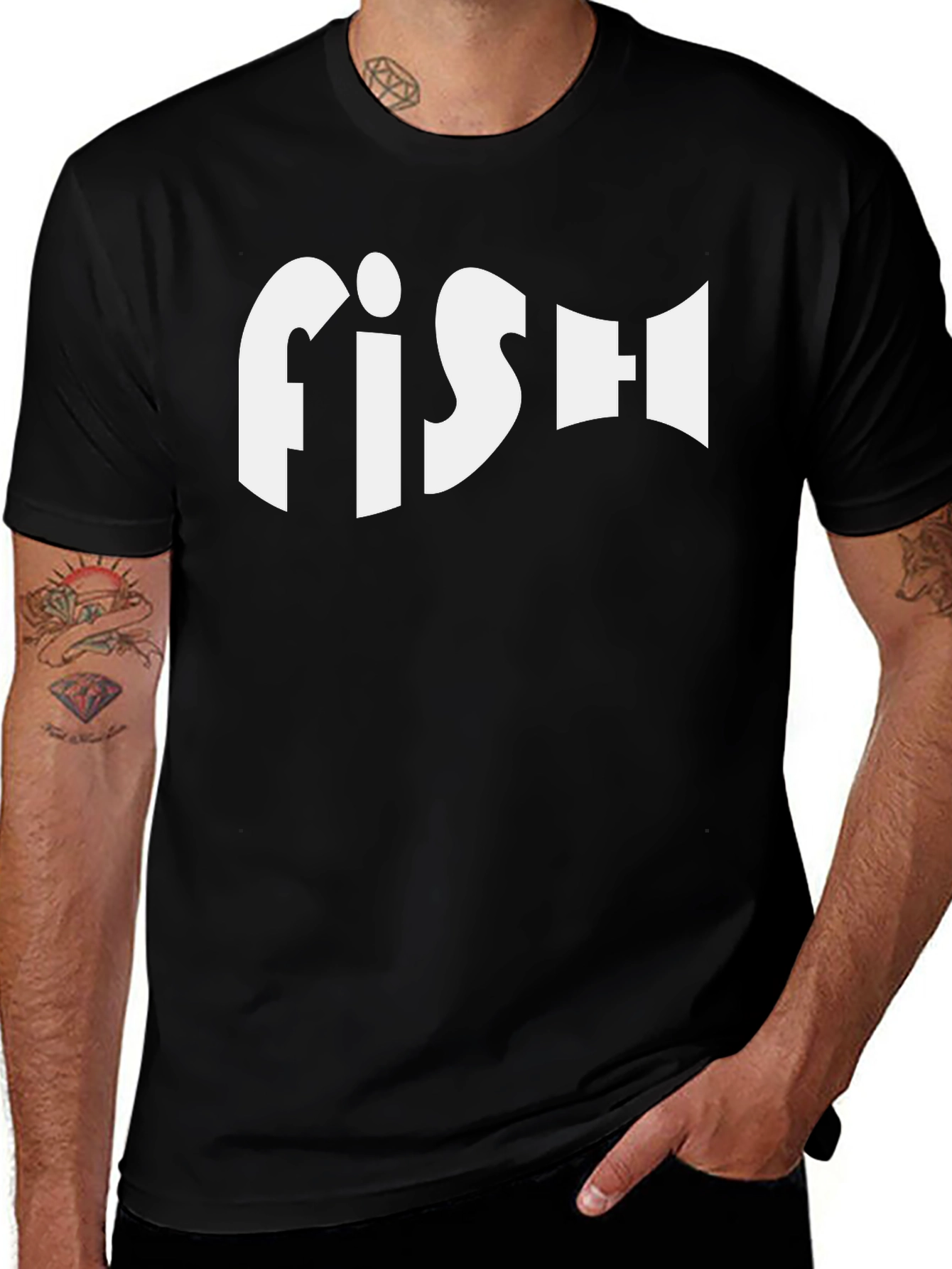 FISH Graphic Tee - Unique Design Soft Fabric Unisex