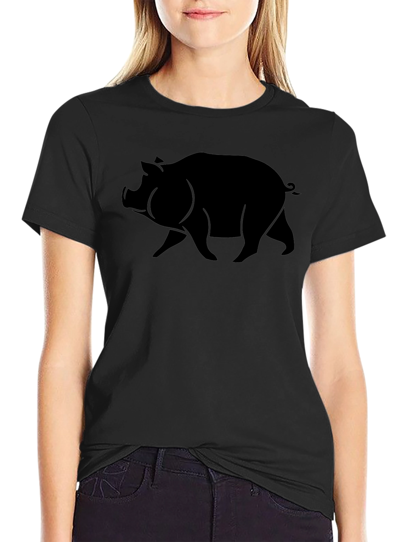 Black Pig Graphic Tee - Casual Comfort