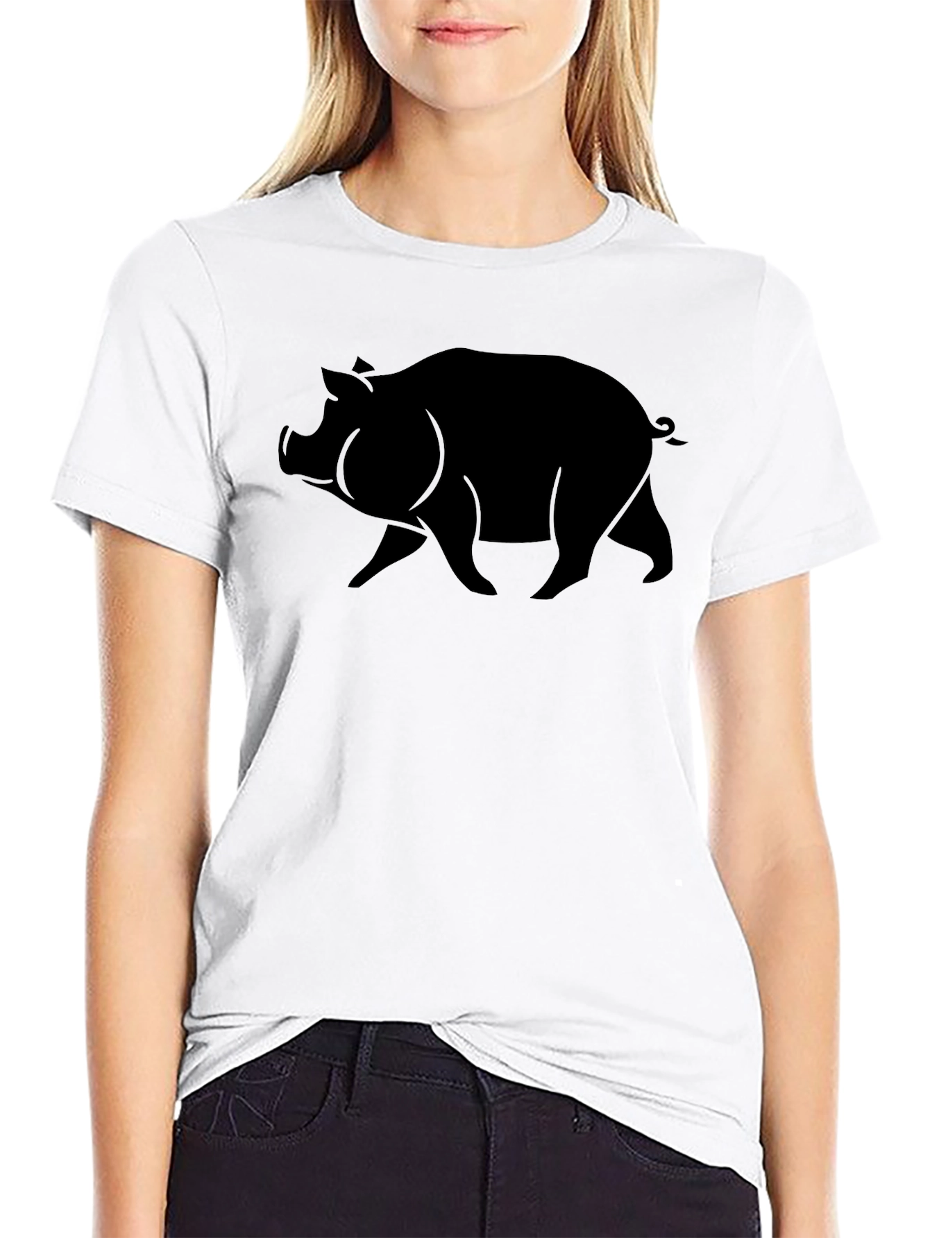 Black Pig Graphic Tee - Casual Comfort