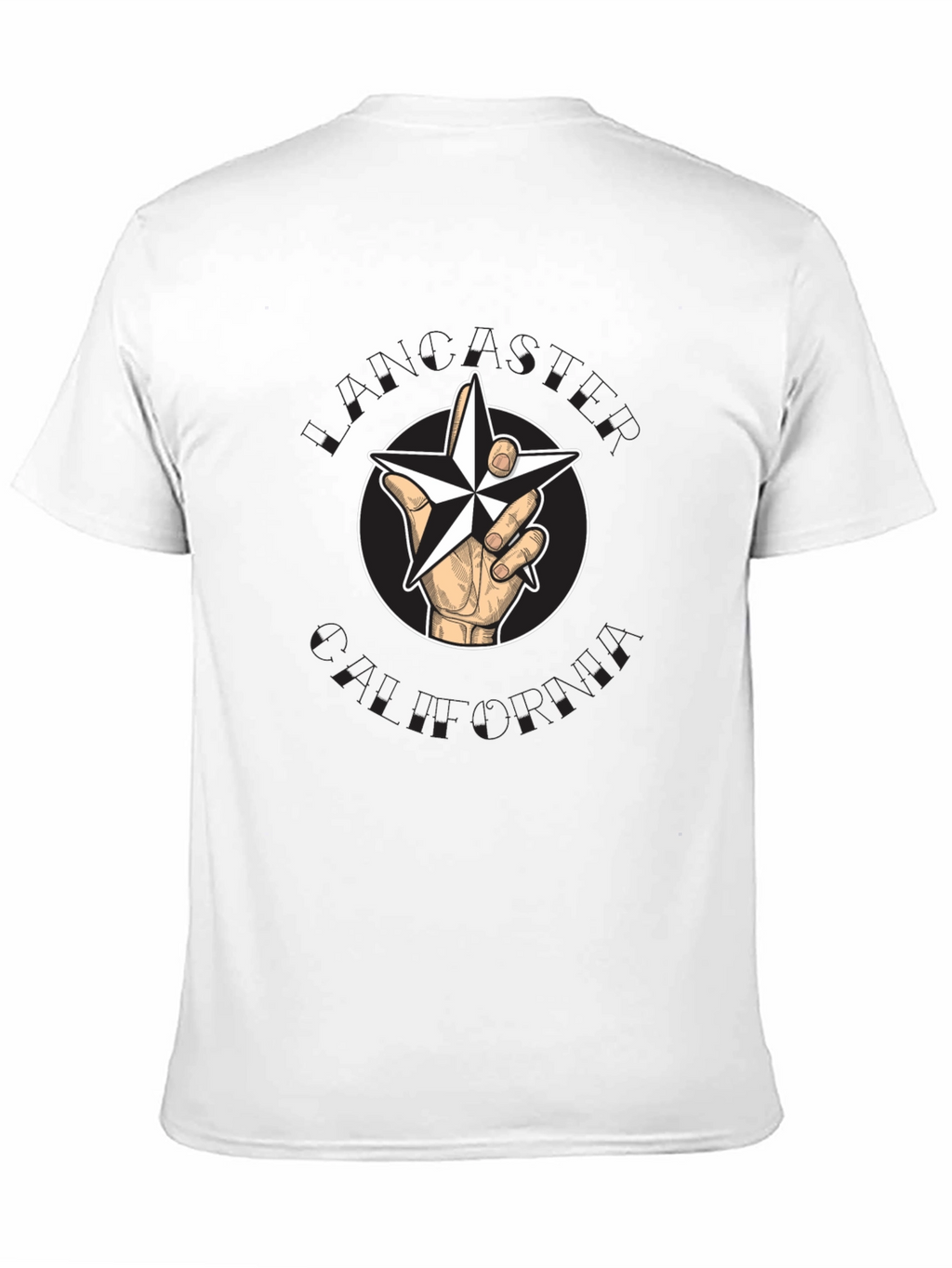 Nautical Star Hand Graphic Tee - Black