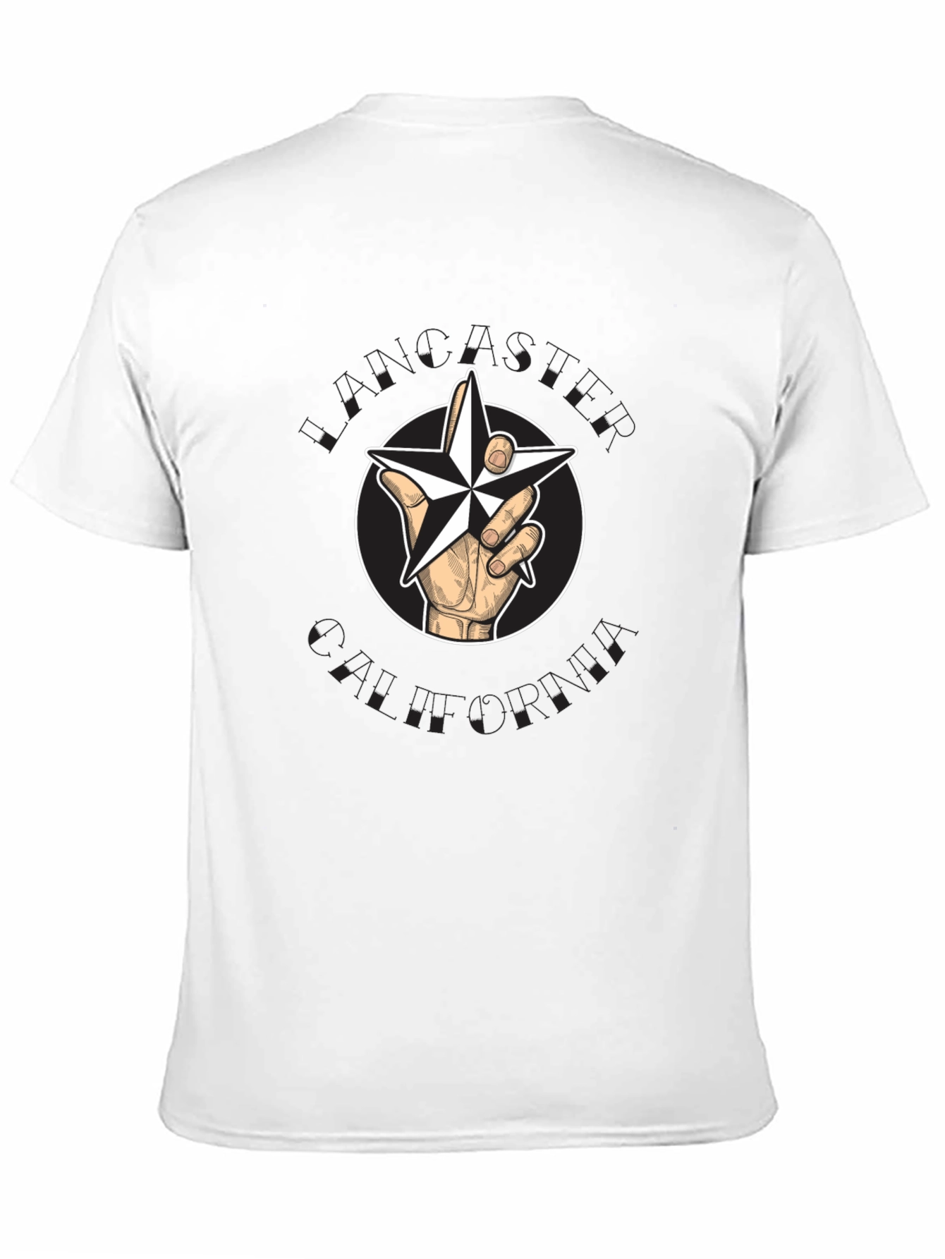 Nautical Star Hand Graphic Tee - Black