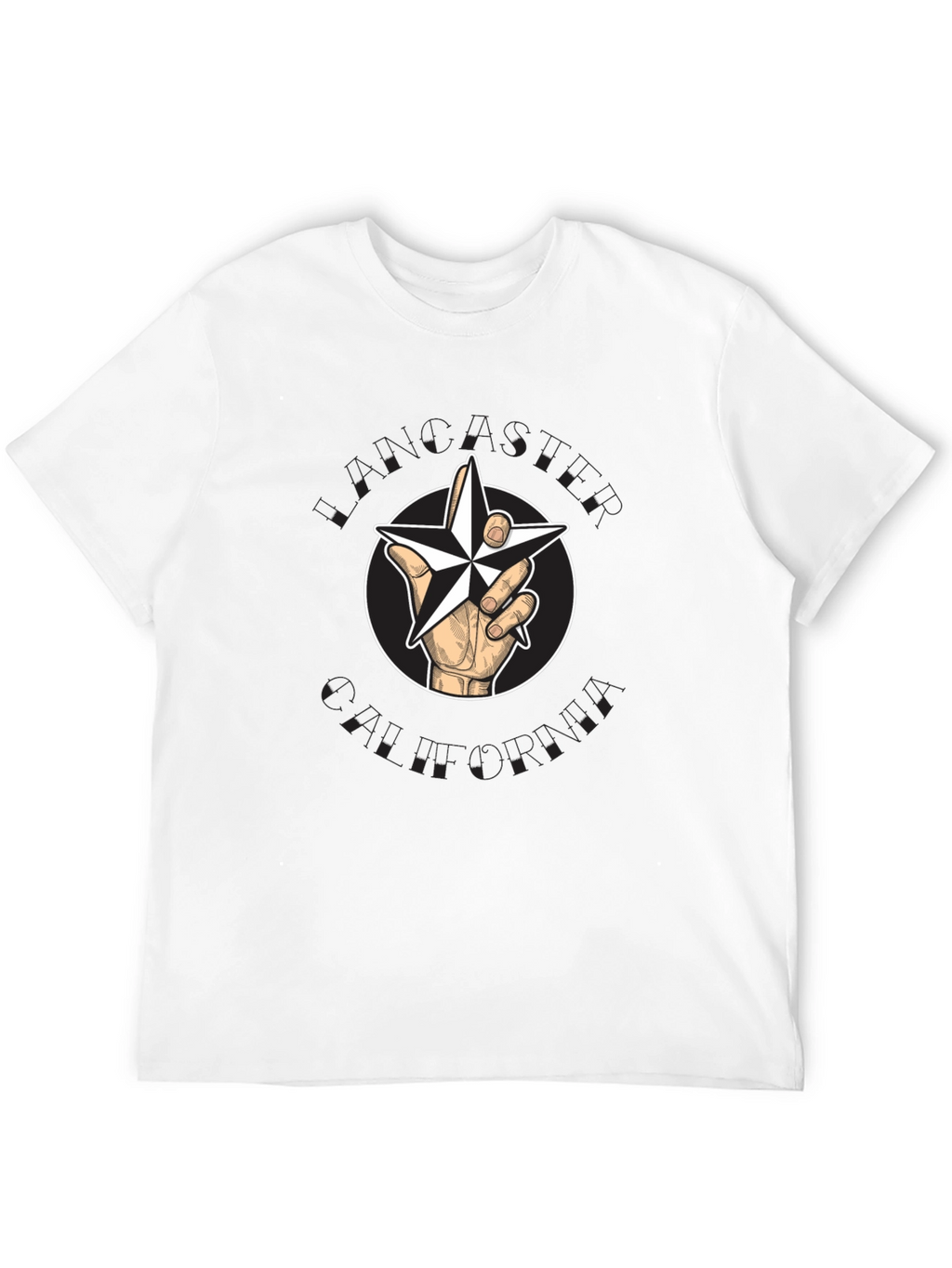 Nautical Star Hand Graphic Tee - Black