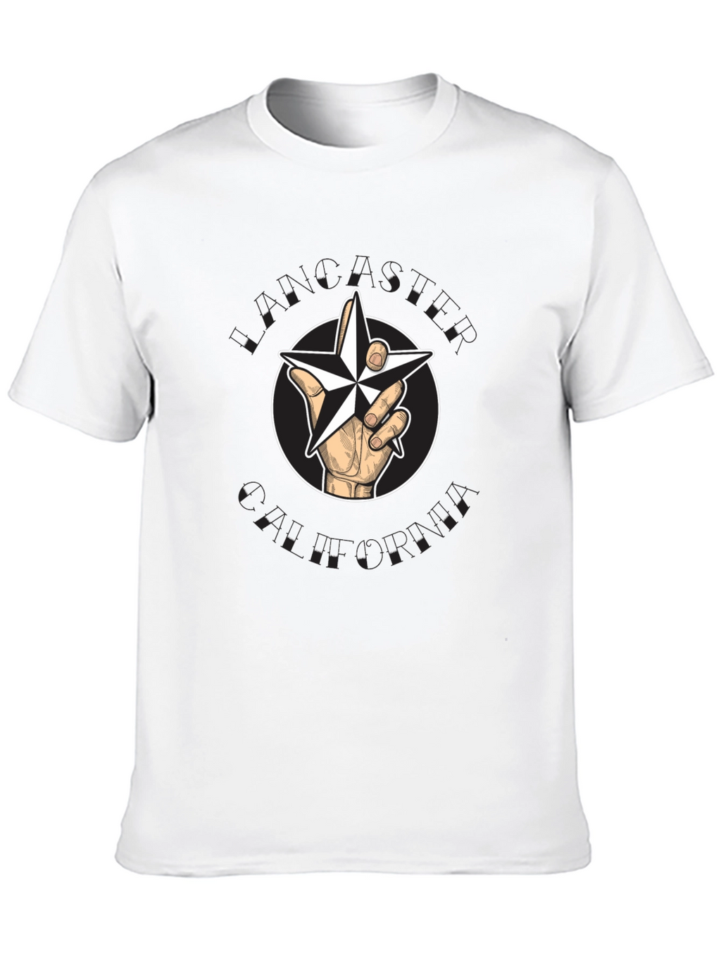 Nautical Star Hand Graphic Tee - Black
