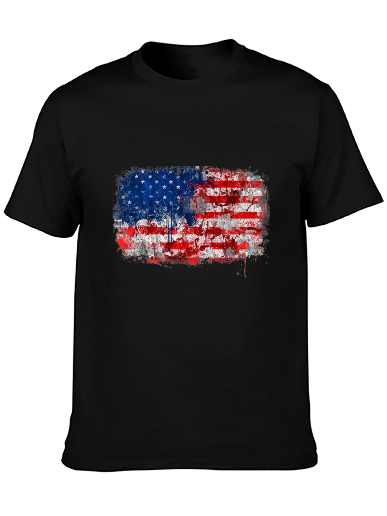 American Flag Distressed Graphic Tee