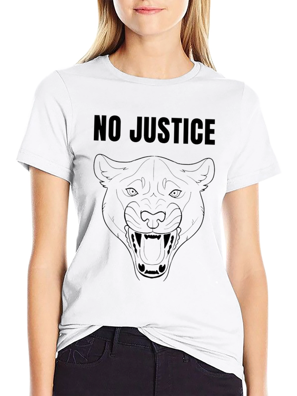No Justice Panther Graphic Tee