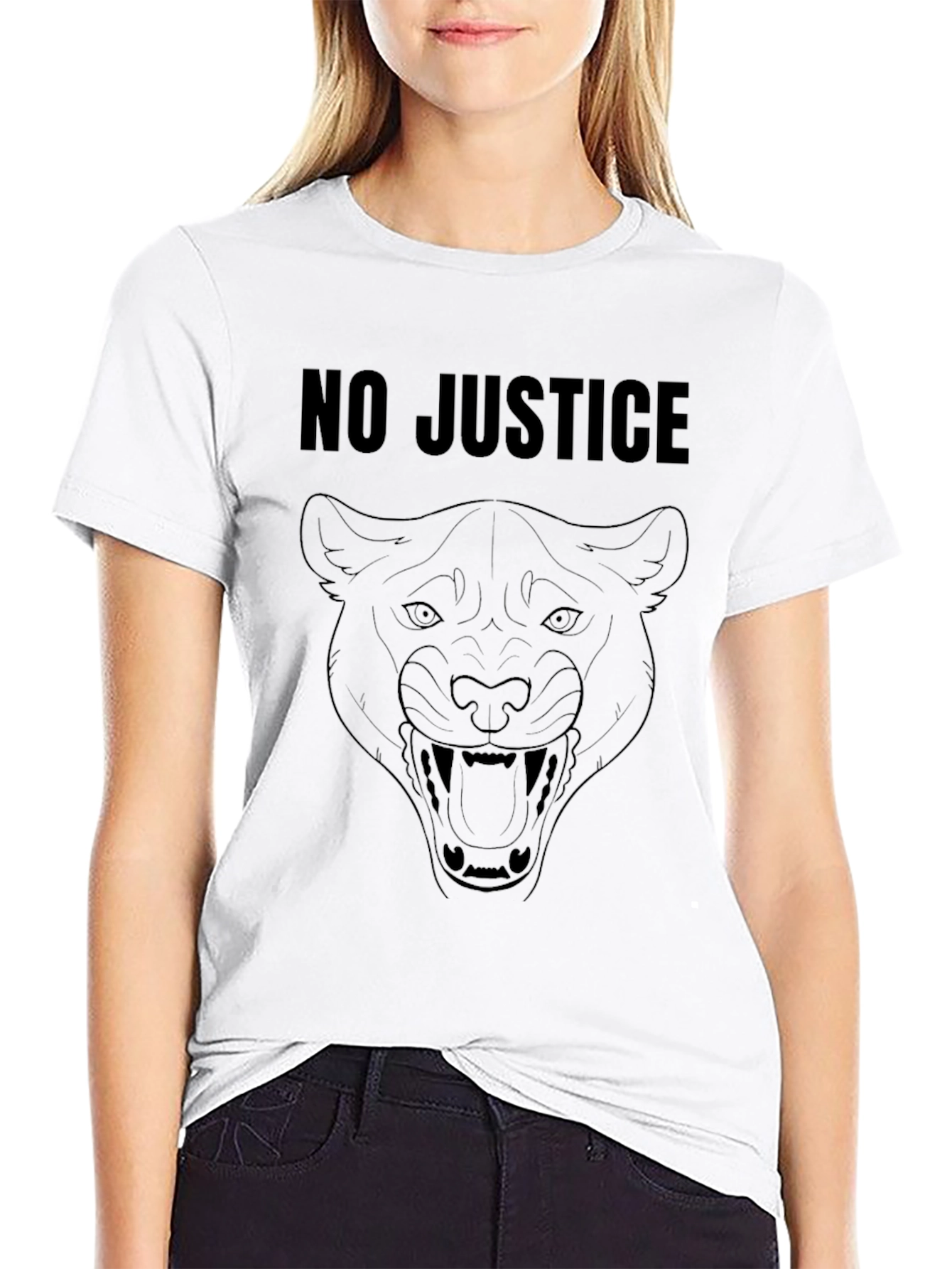 No Justice Panther Graphic Tee