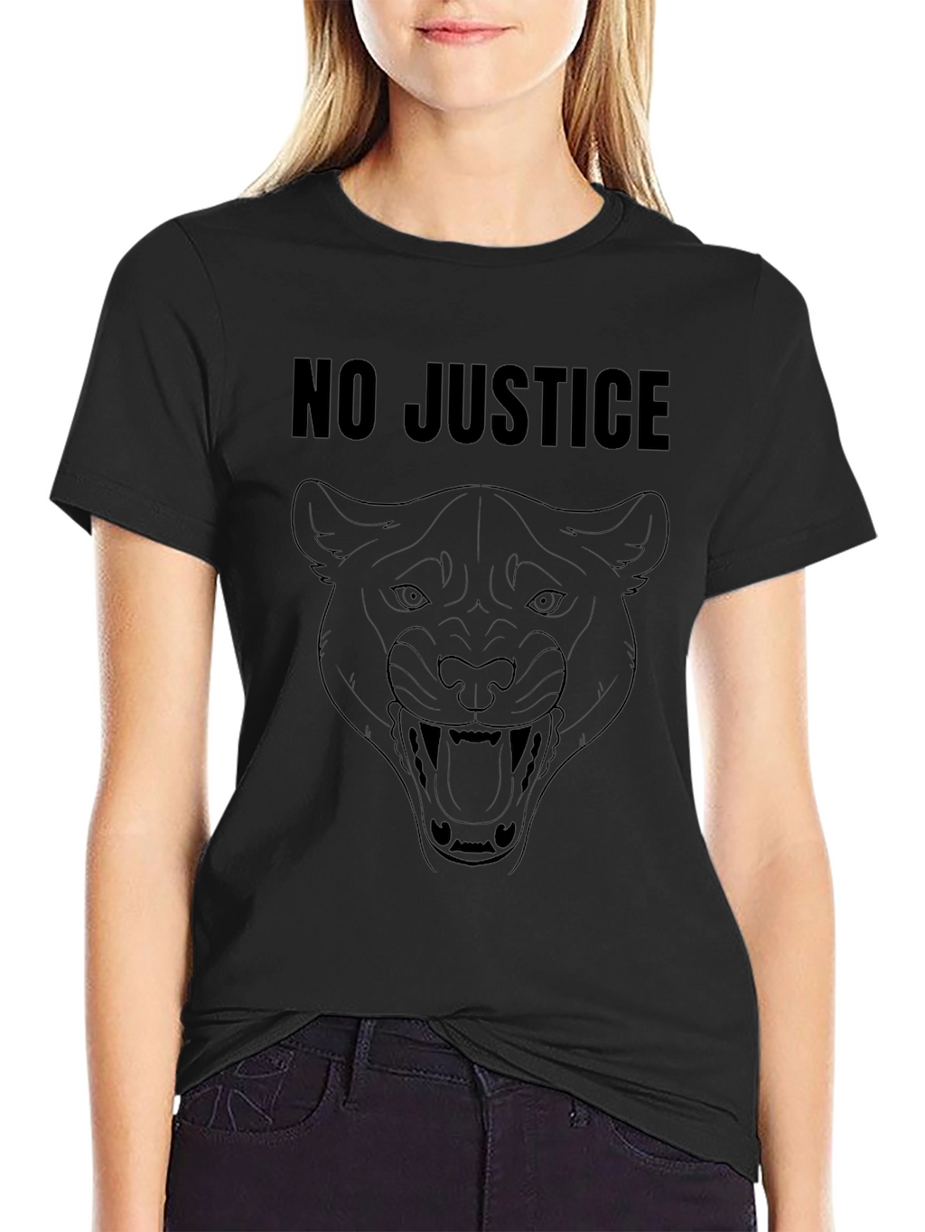 No Justice Panther Graphic Tee
