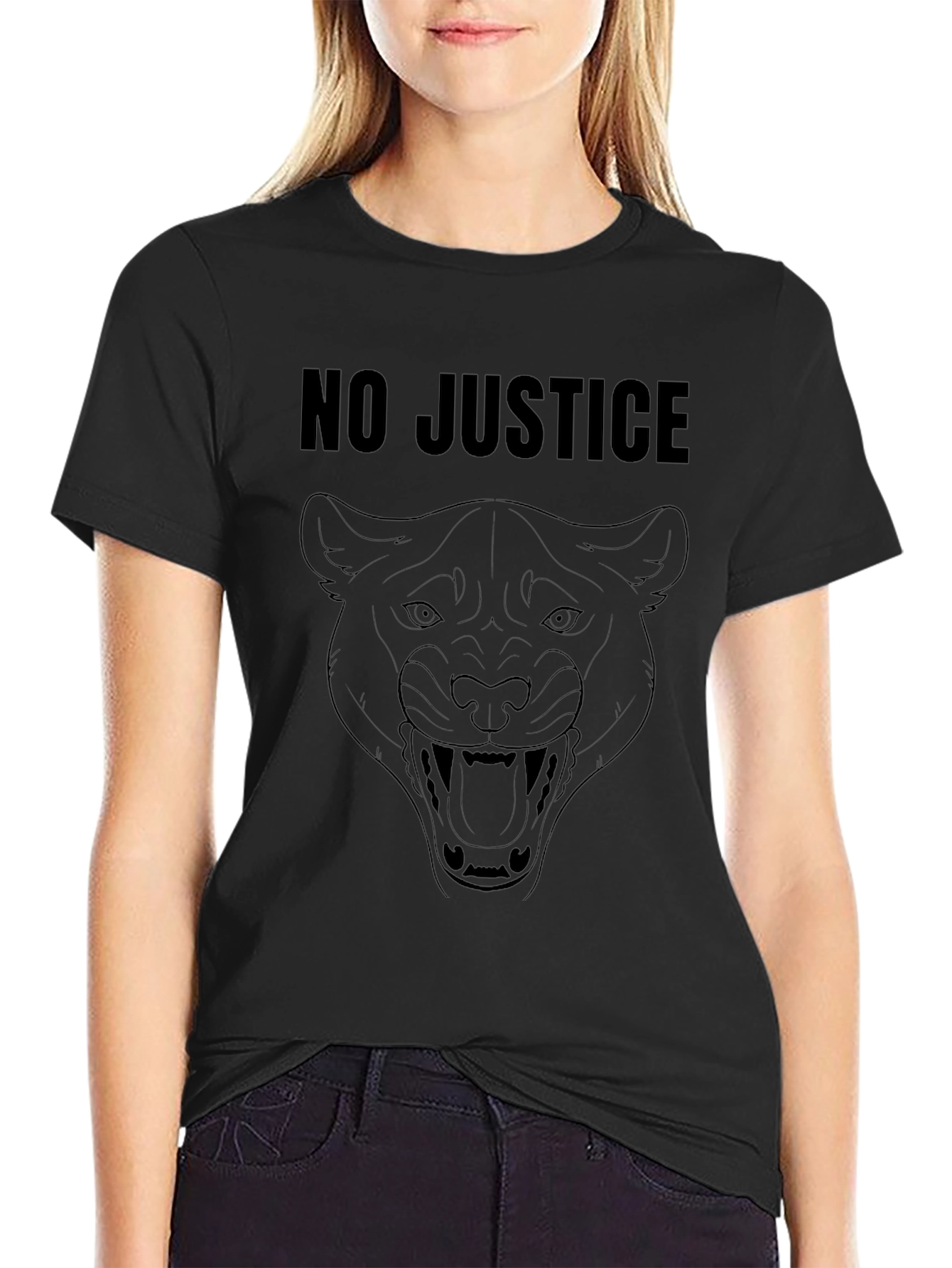No Justice Panther Graphic Tee