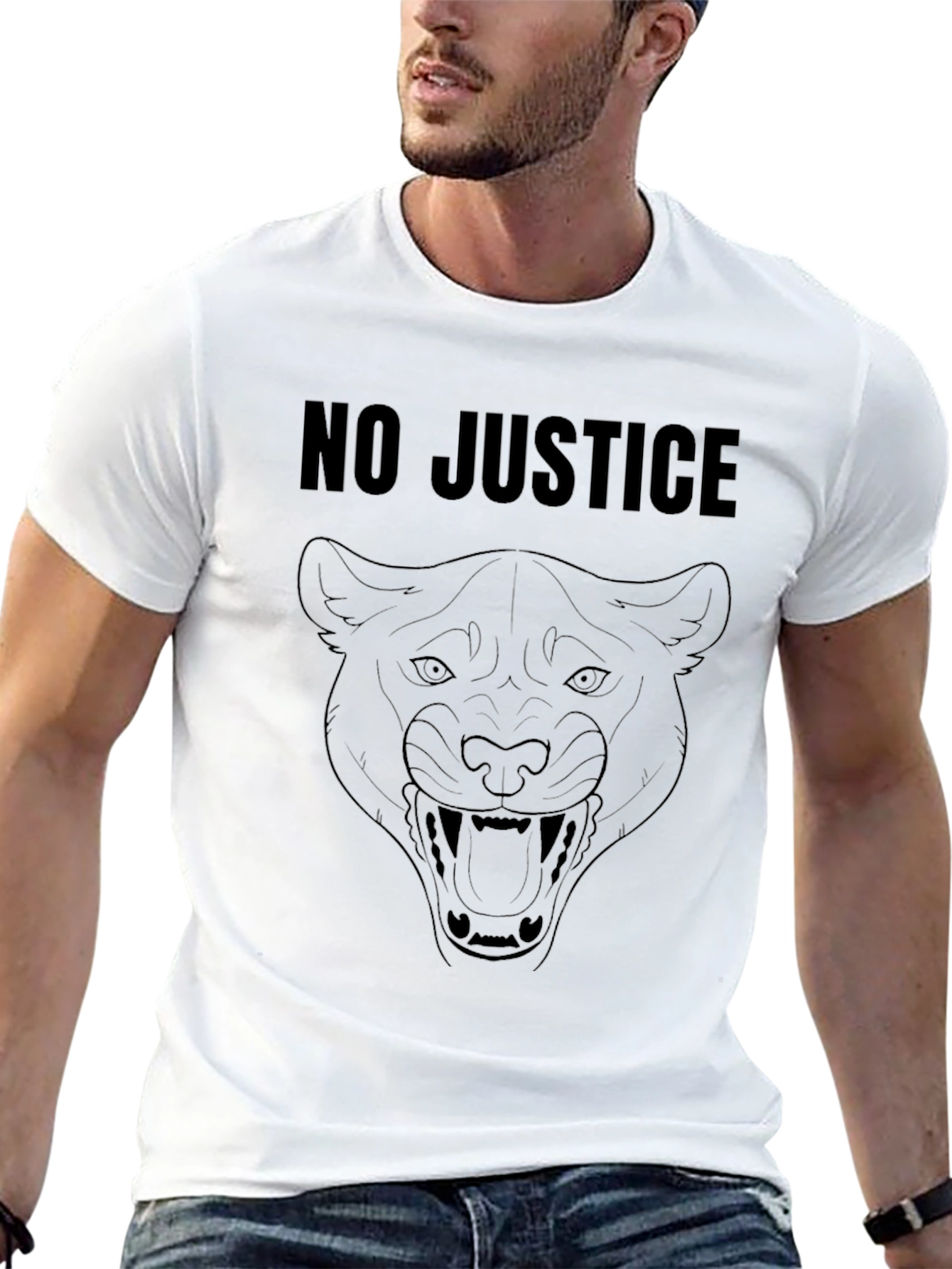 No Justice Panther Graphic Tee