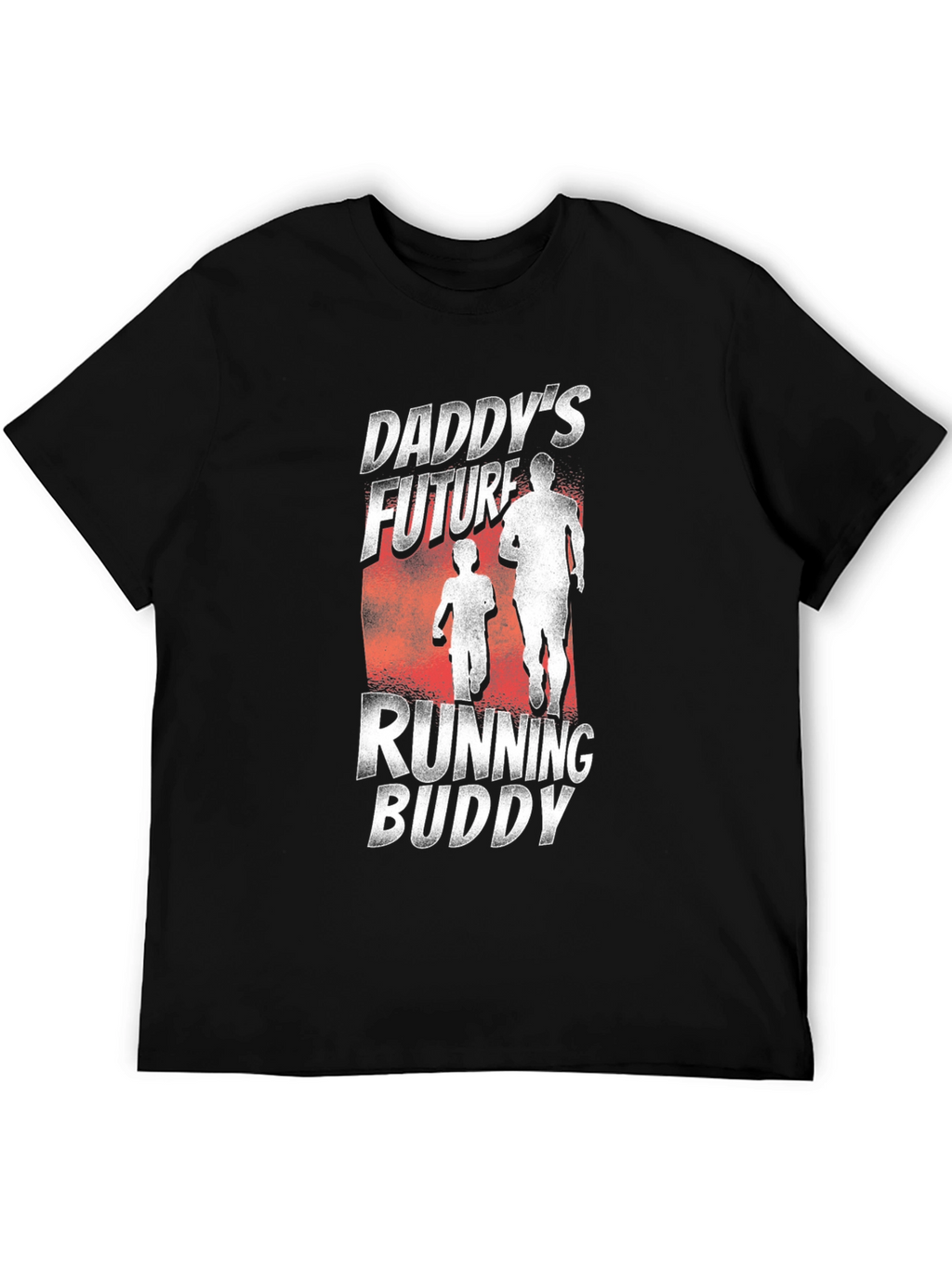Daddys Future Running Buddy Black Graphic T-Shirt