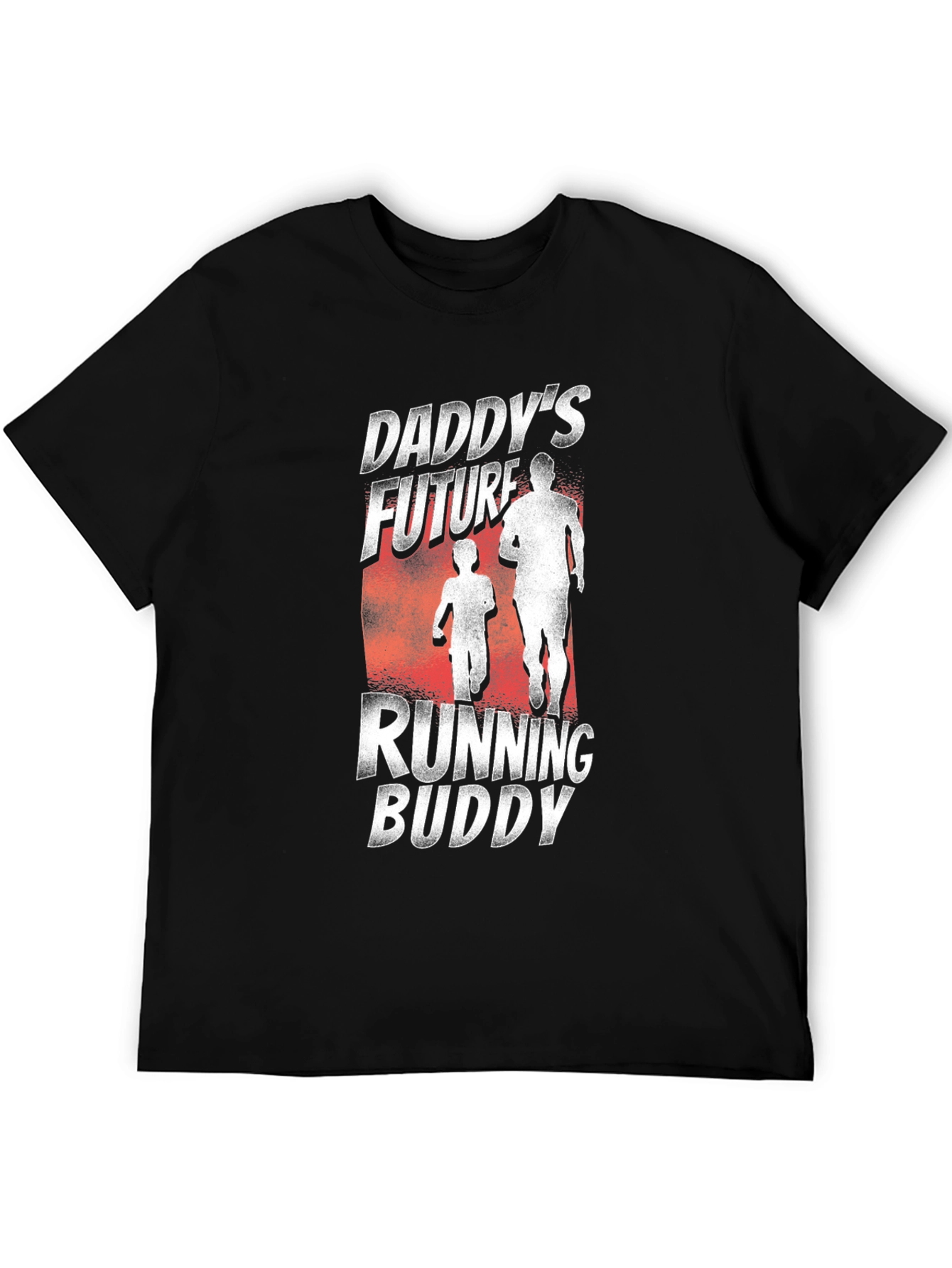 Daddys Future Running Buddy Black Graphic T-Shirt