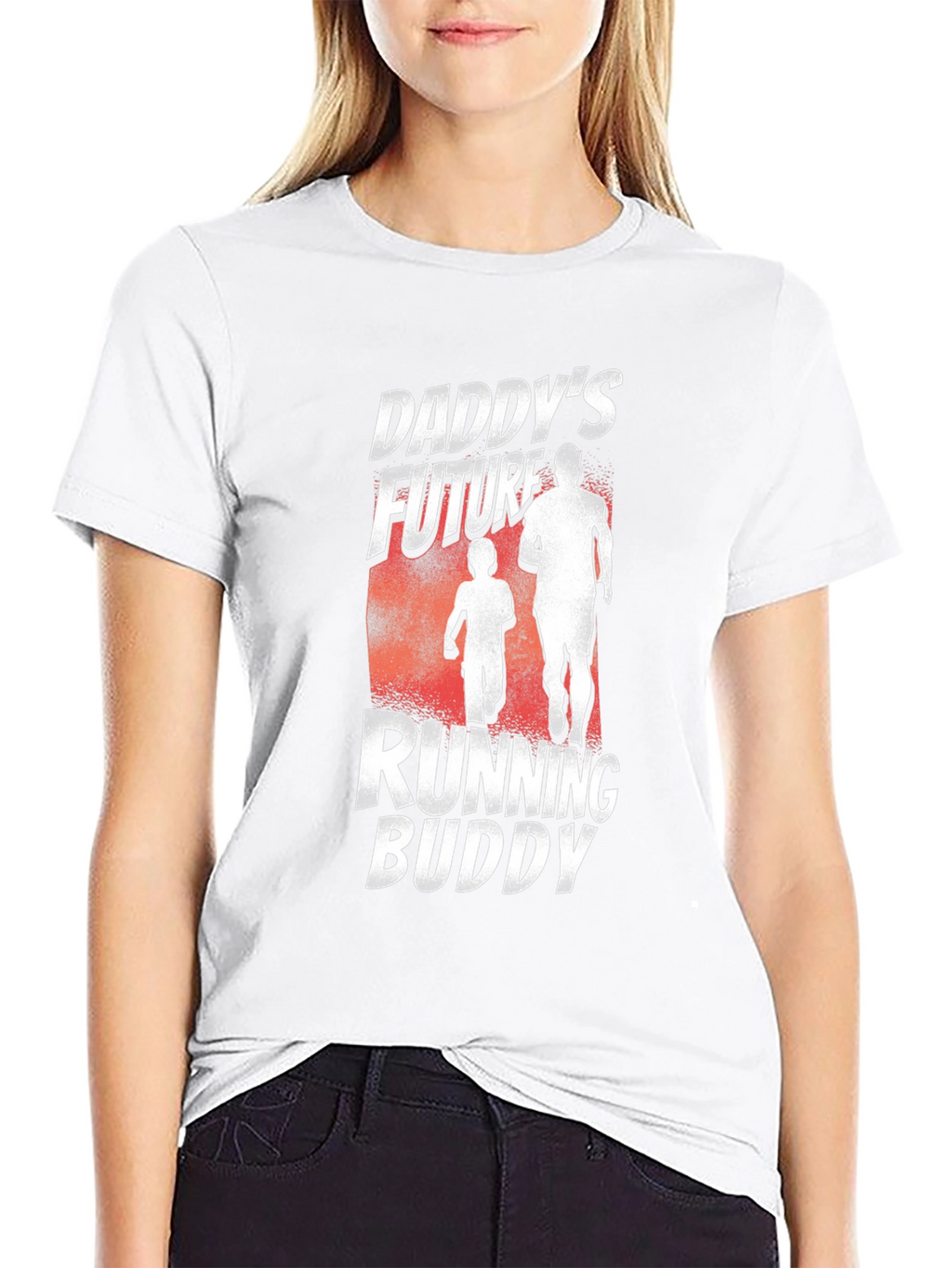 Daddys Future Running Buddy Black Graphic T-Shirt