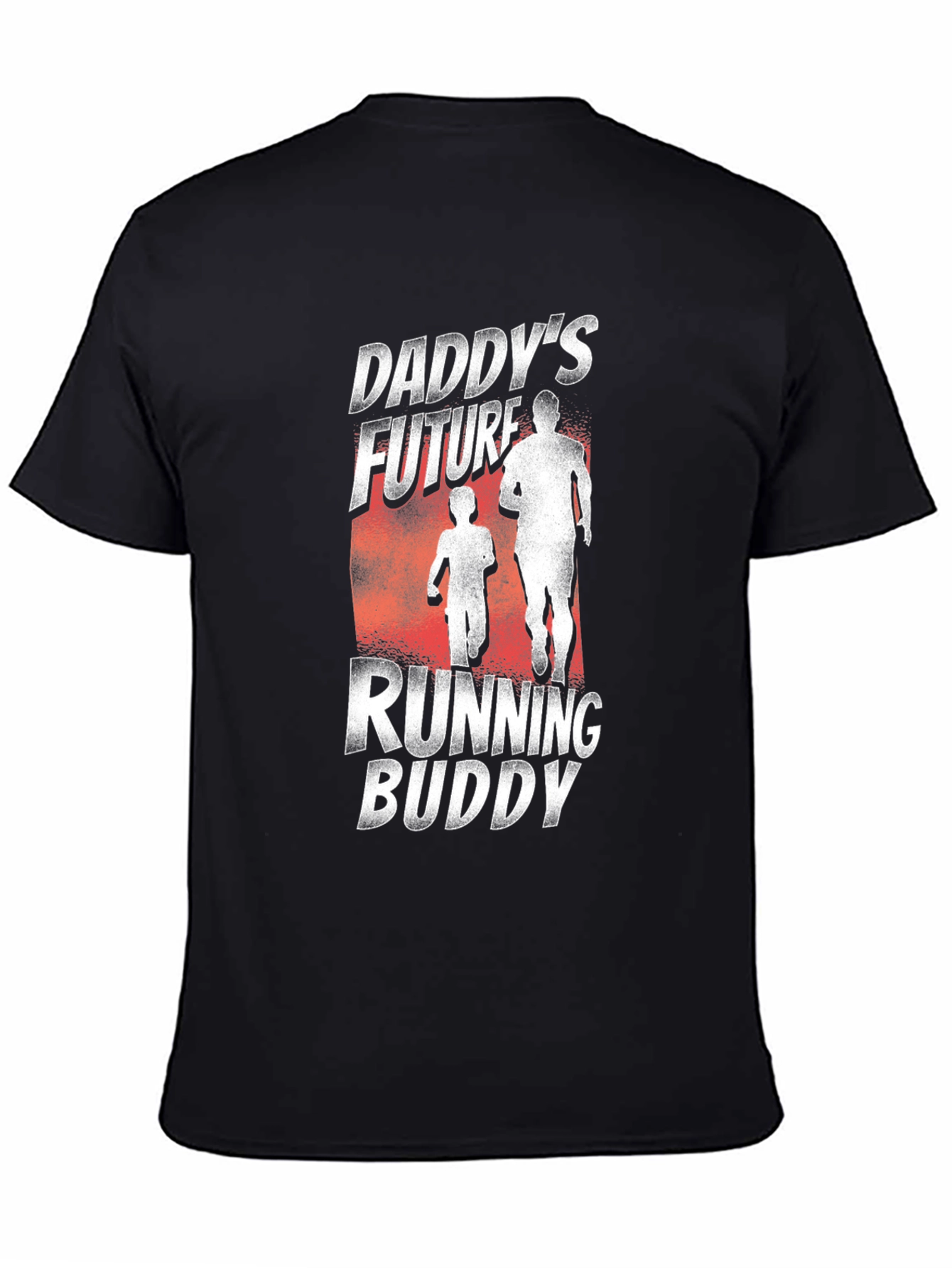 Daddys Future Running Buddy Black Graphic T-Shirt