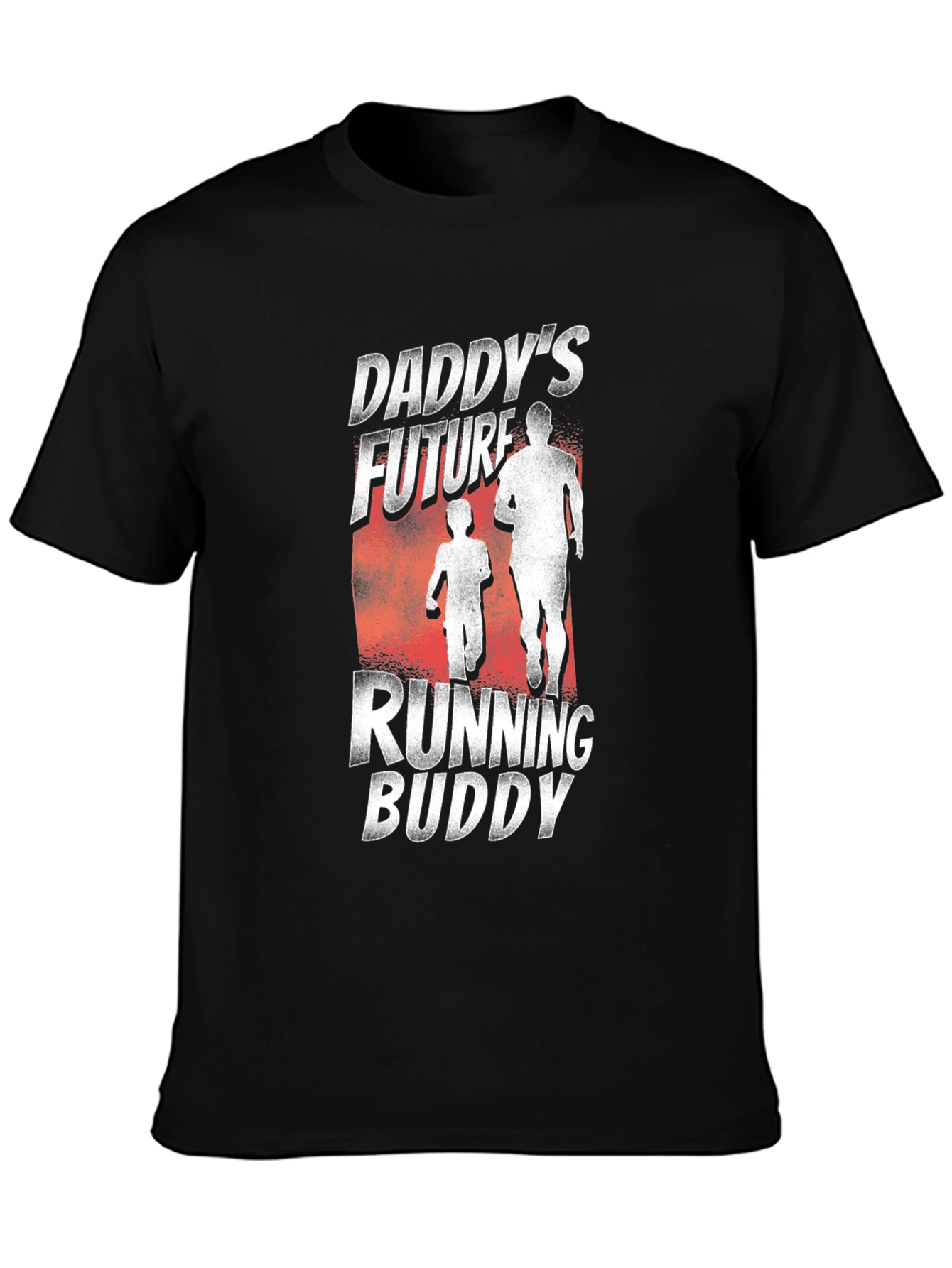 Daddys Future Running Buddy Black Graphic T-Shirt
