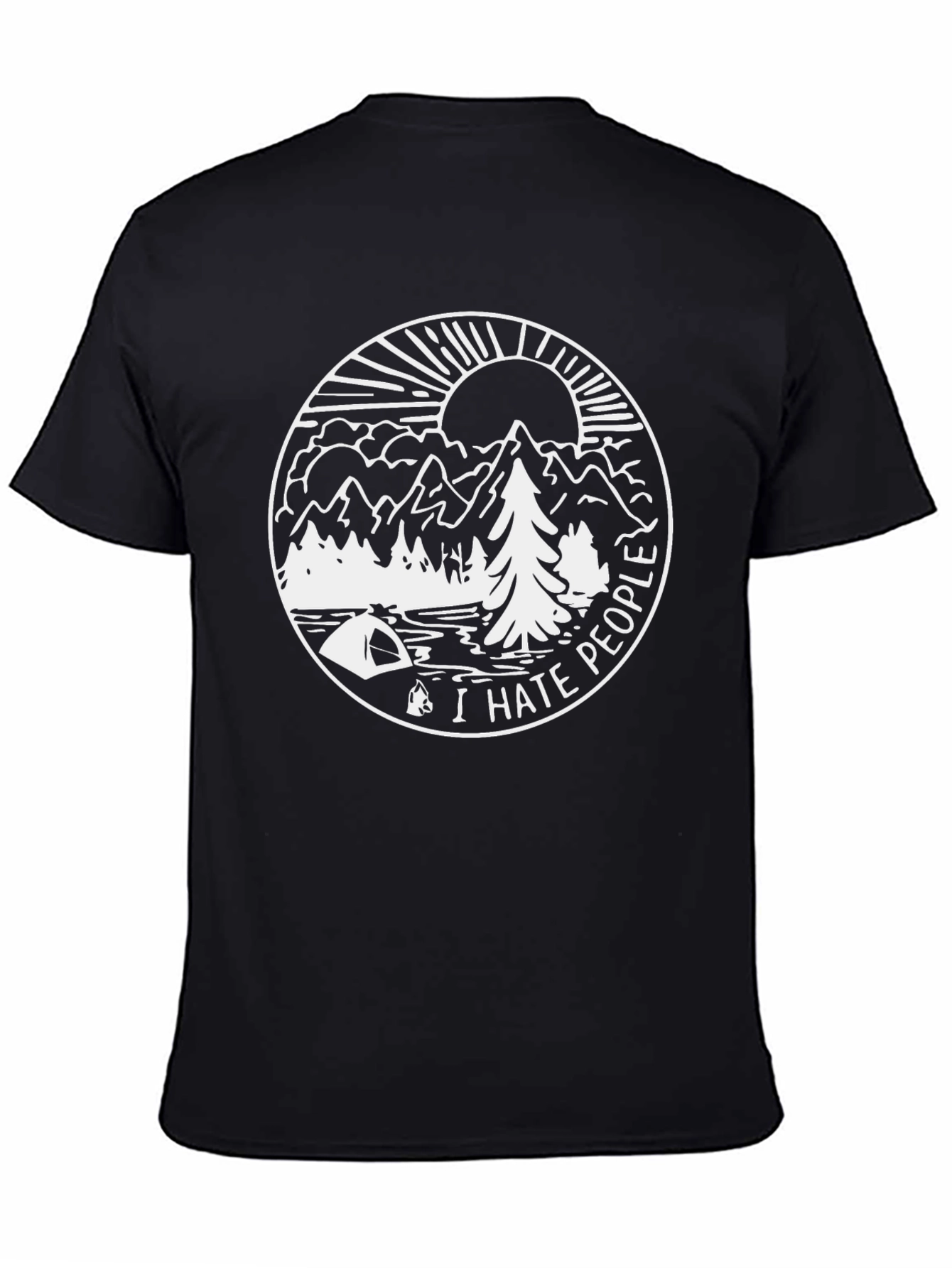 I Hate People Graphic Tee - Outdoor Camping Shirt