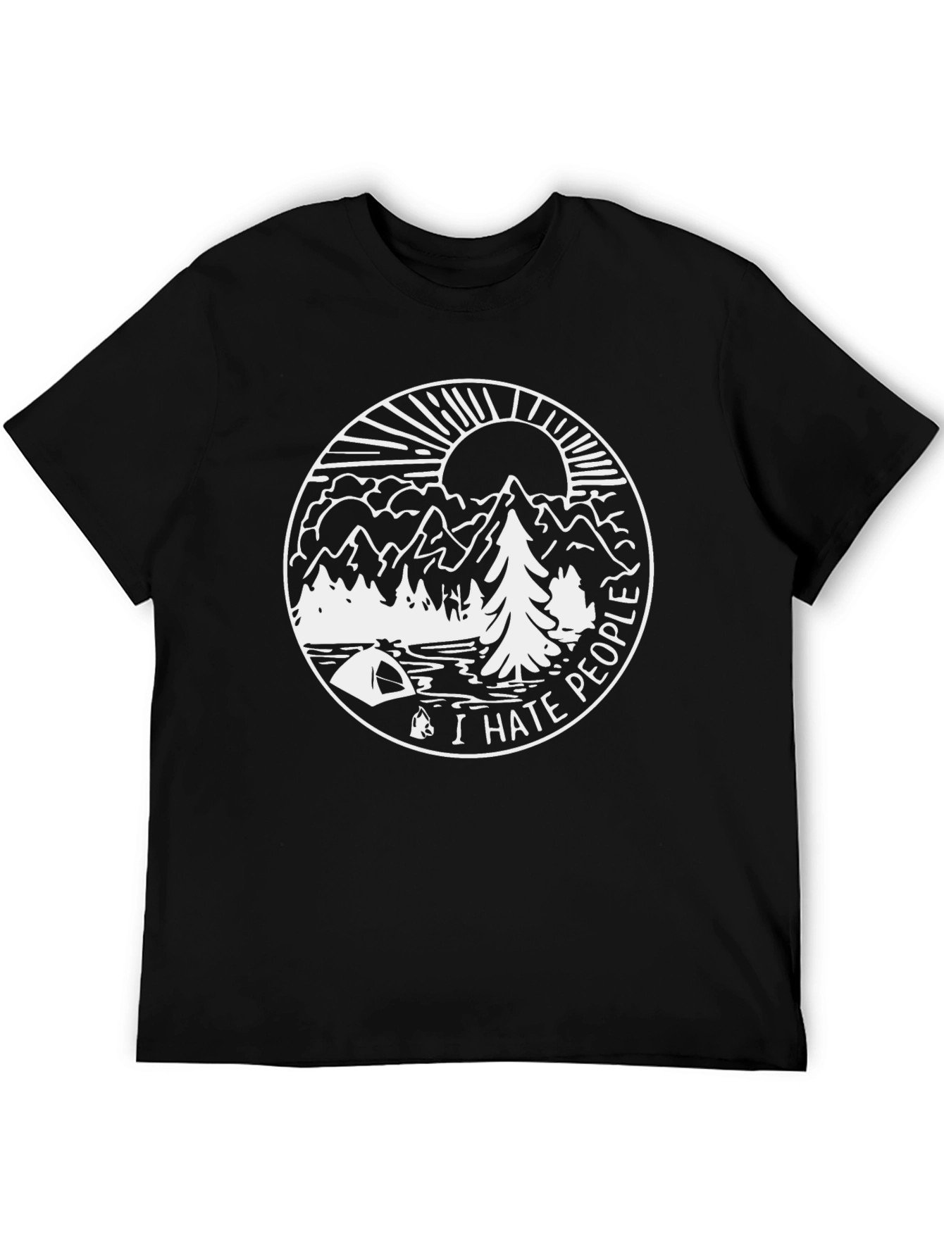 I Hate People Graphic Tee - Outdoor Camping Shirt