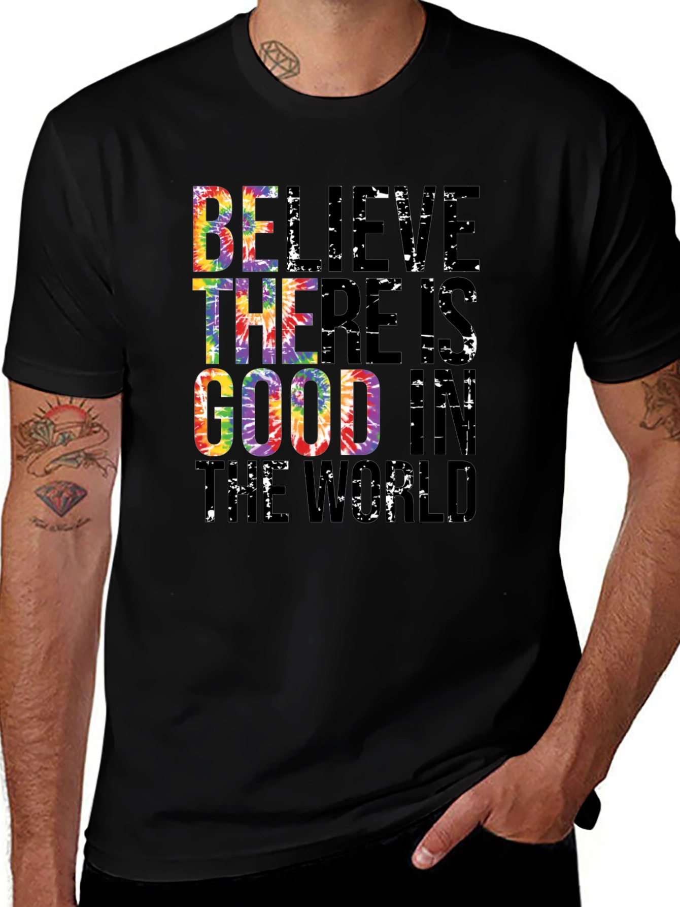 Believe There is Good Tie Dye Graphic Tee