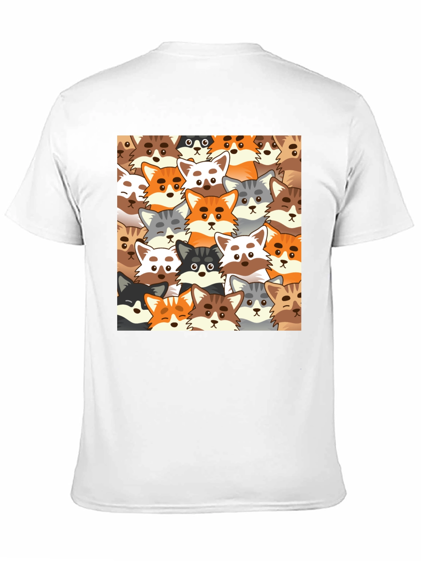 Cartoon Fox Graphic Tee - Stylish Animal Print Shirt