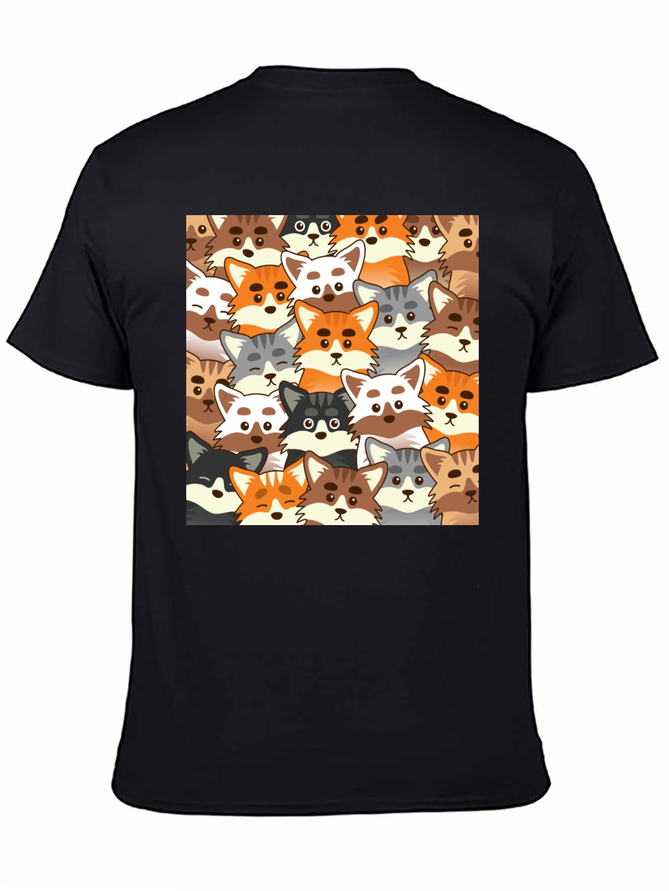 Cartoon Fox Graphic Tee - Stylish Animal Print Shirt