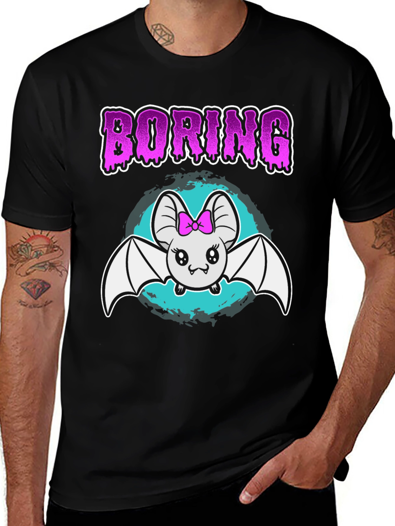 Boring Bat T-Shirt - Cute & Spooky Tee