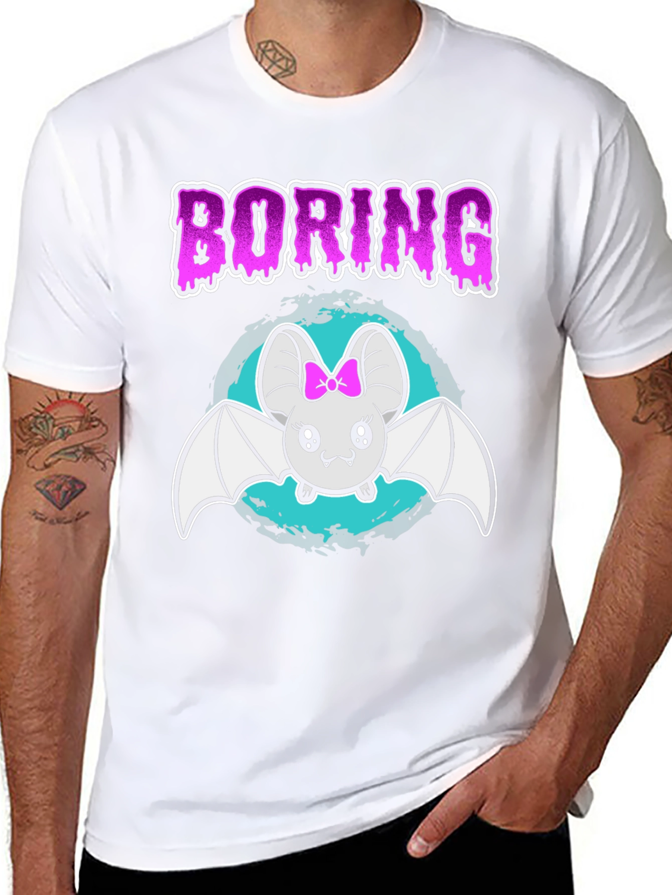 Boring Bat T-Shirt - Cute & Spooky Tee