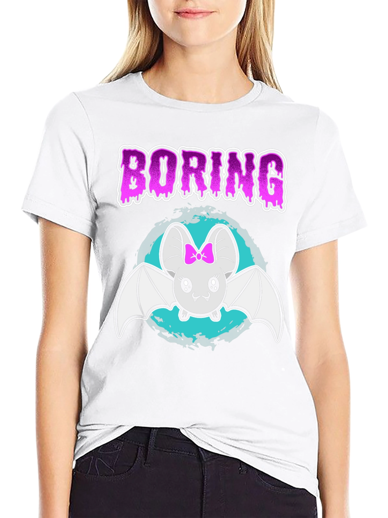 Boring Bat T-Shirt - Cute & Spooky Tee