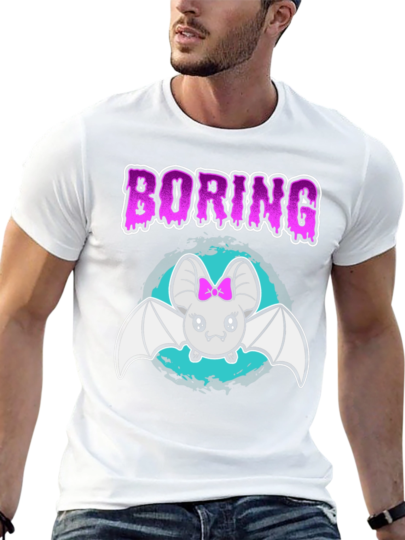 Boring Bat T-Shirt - Cute & Spooky Tee
