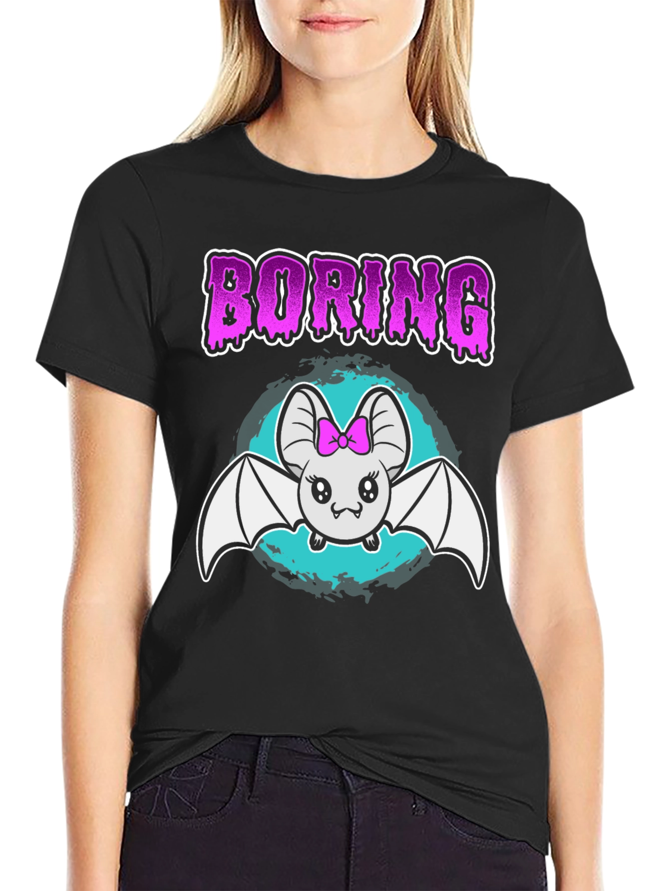 Boring Bat T-Shirt - Cute & Spooky Tee