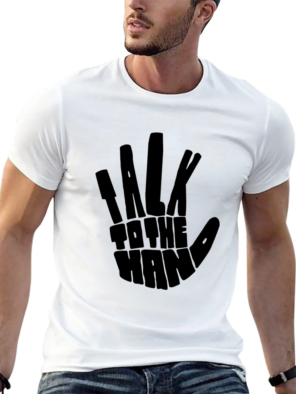 Talk to the Hand Black Graphic Tee