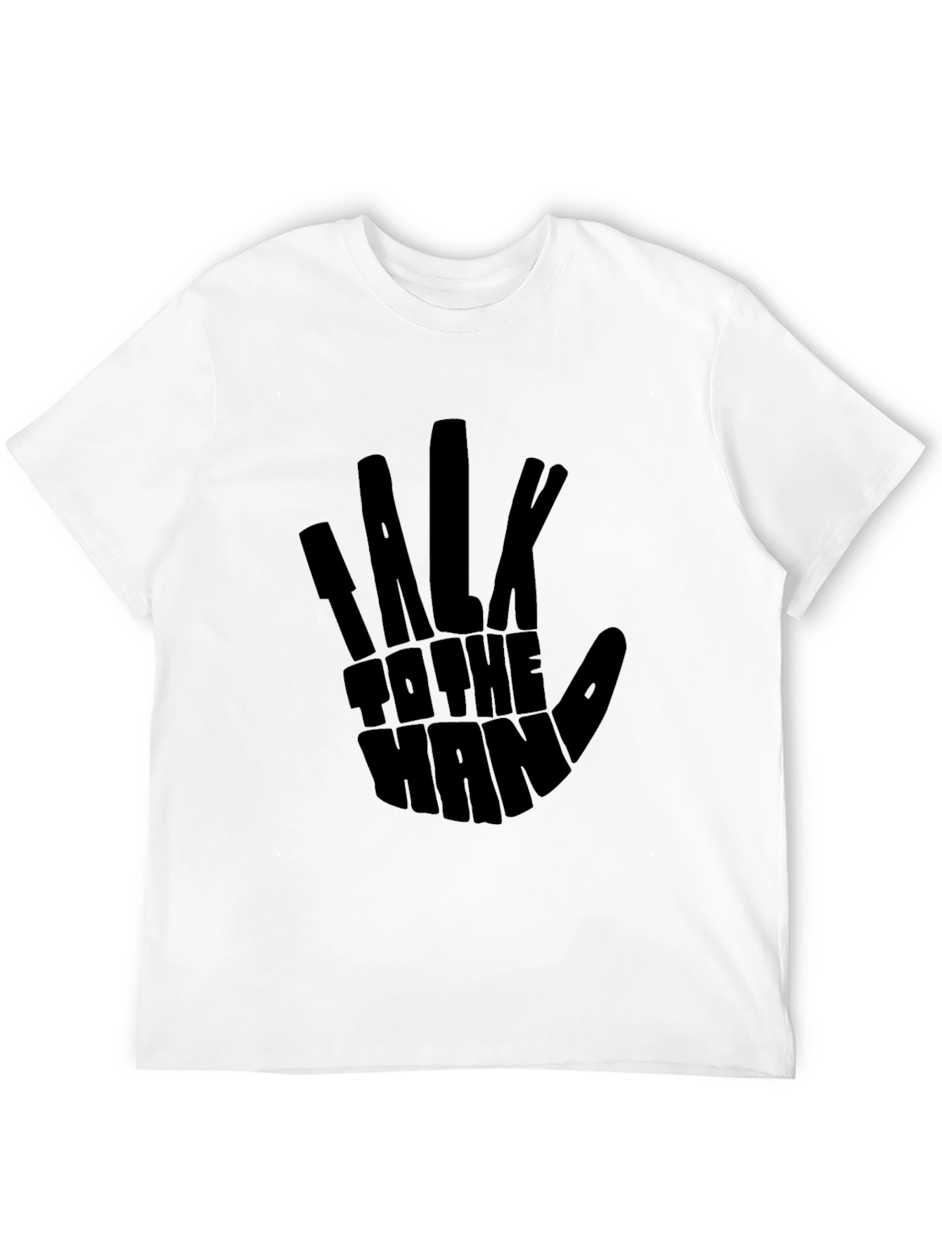 Talk to the Hand Black Graphic Tee